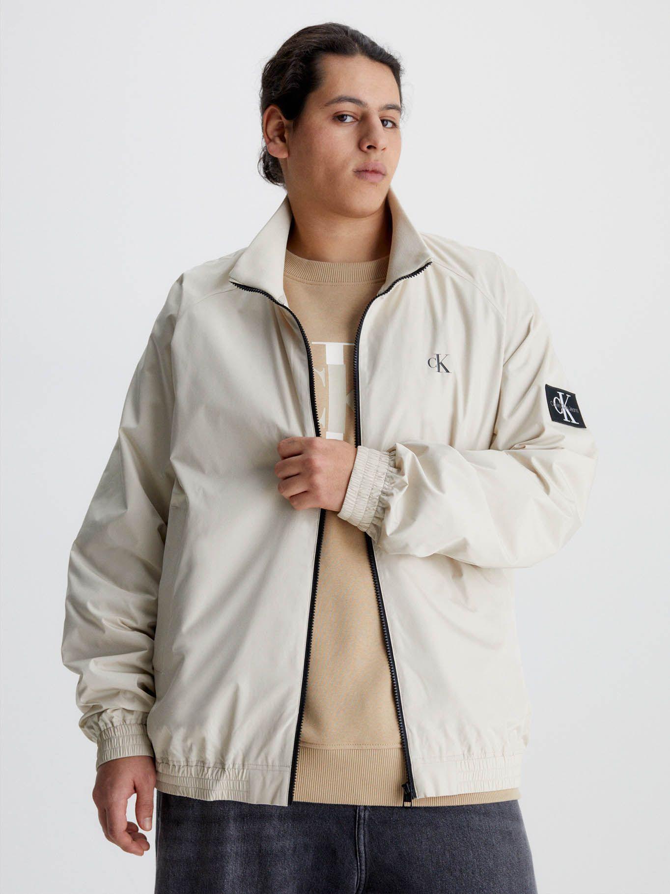 Chaqueta de poliéster reciclado con cremallera Beige Calvin Klein-4