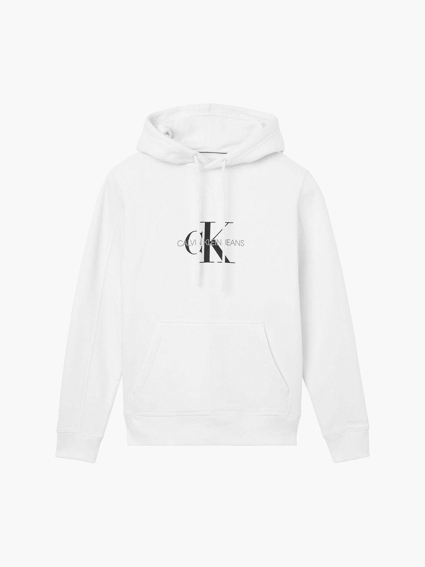 Hoodie Archival Monogram Blanco Calvin Klein-4