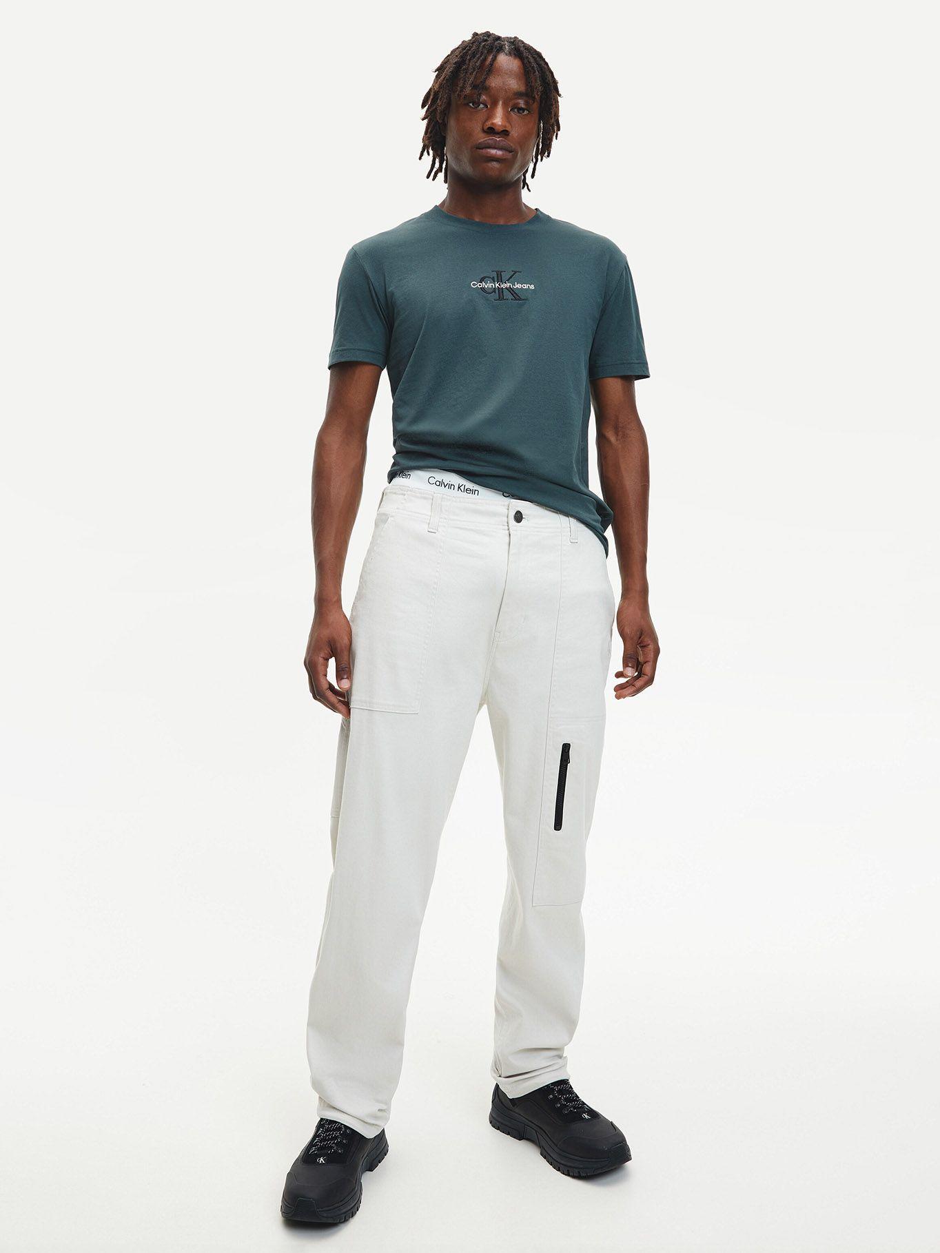 Polera Monogram Logo Verde Calvin Klein-1