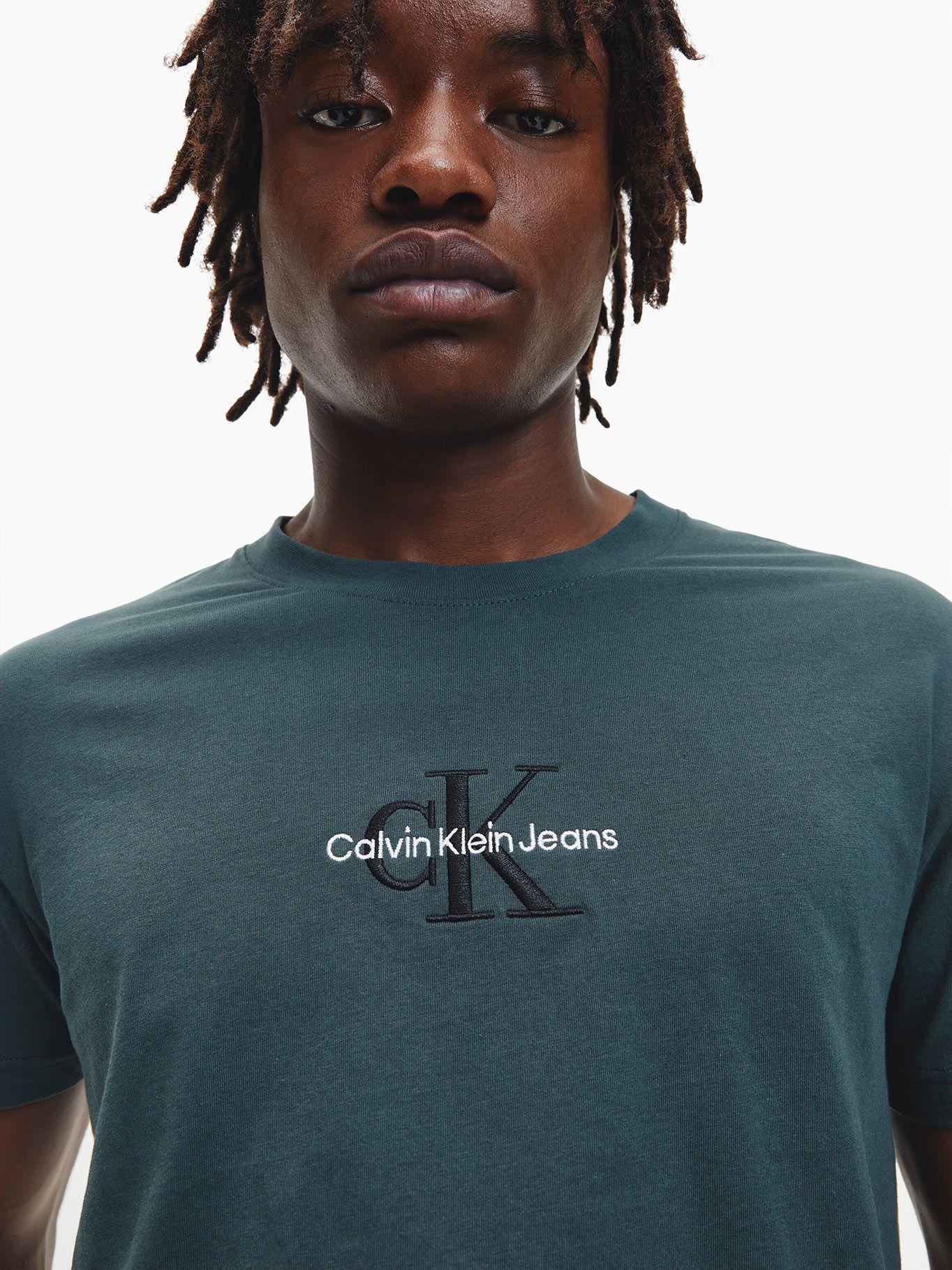 Polera Monogram Logo Verde Calvin Klein-3