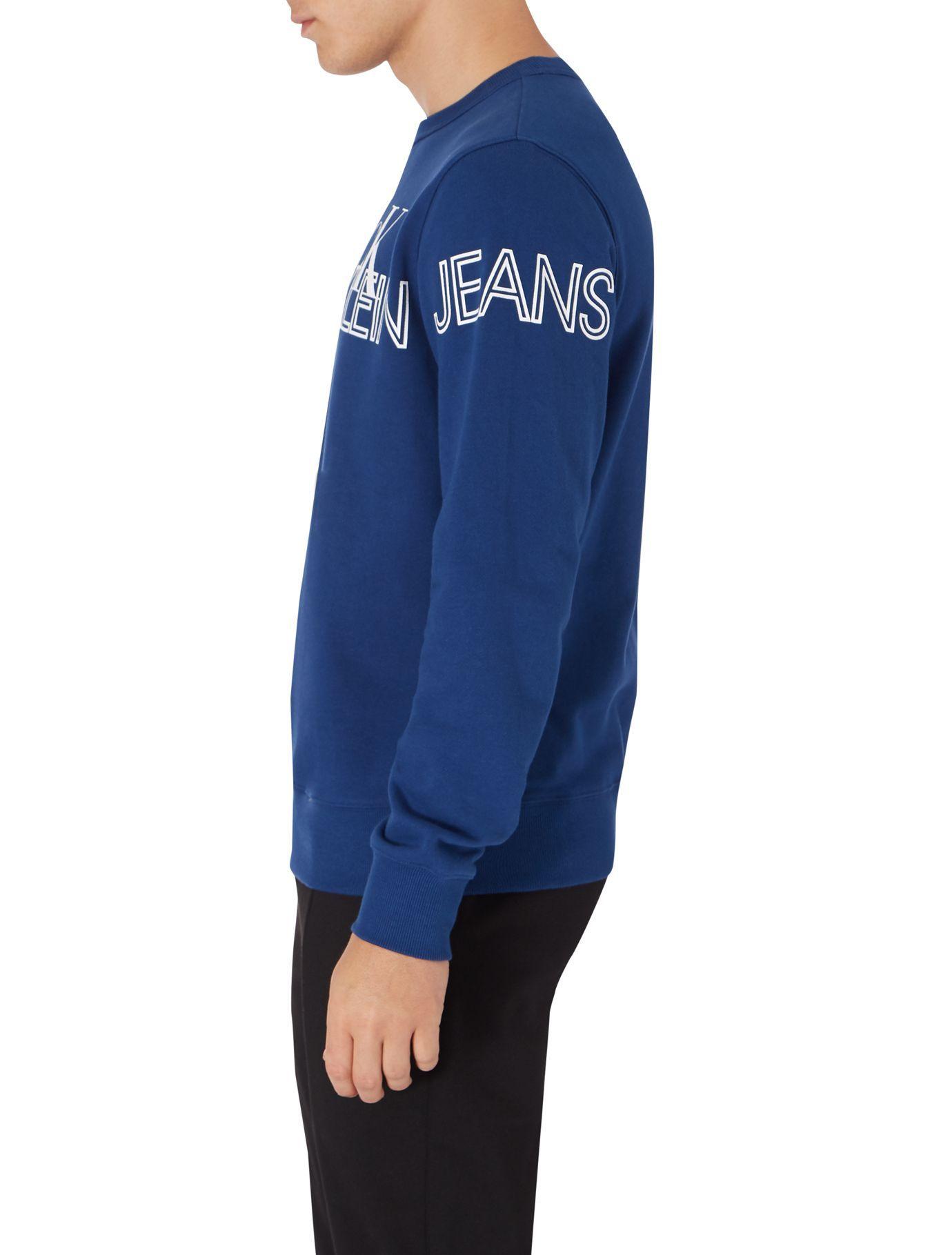 Polerón Outline Logo Azul Calvin Klein-2