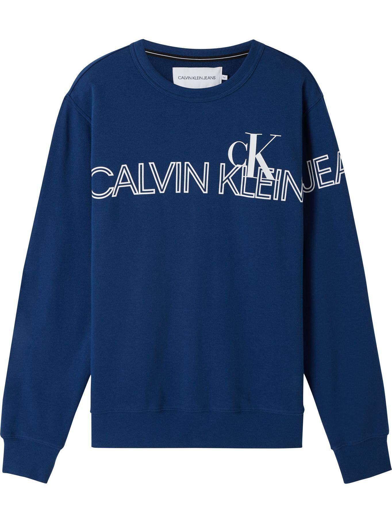 Polerón Outline Logo Azul Calvin Klein-0