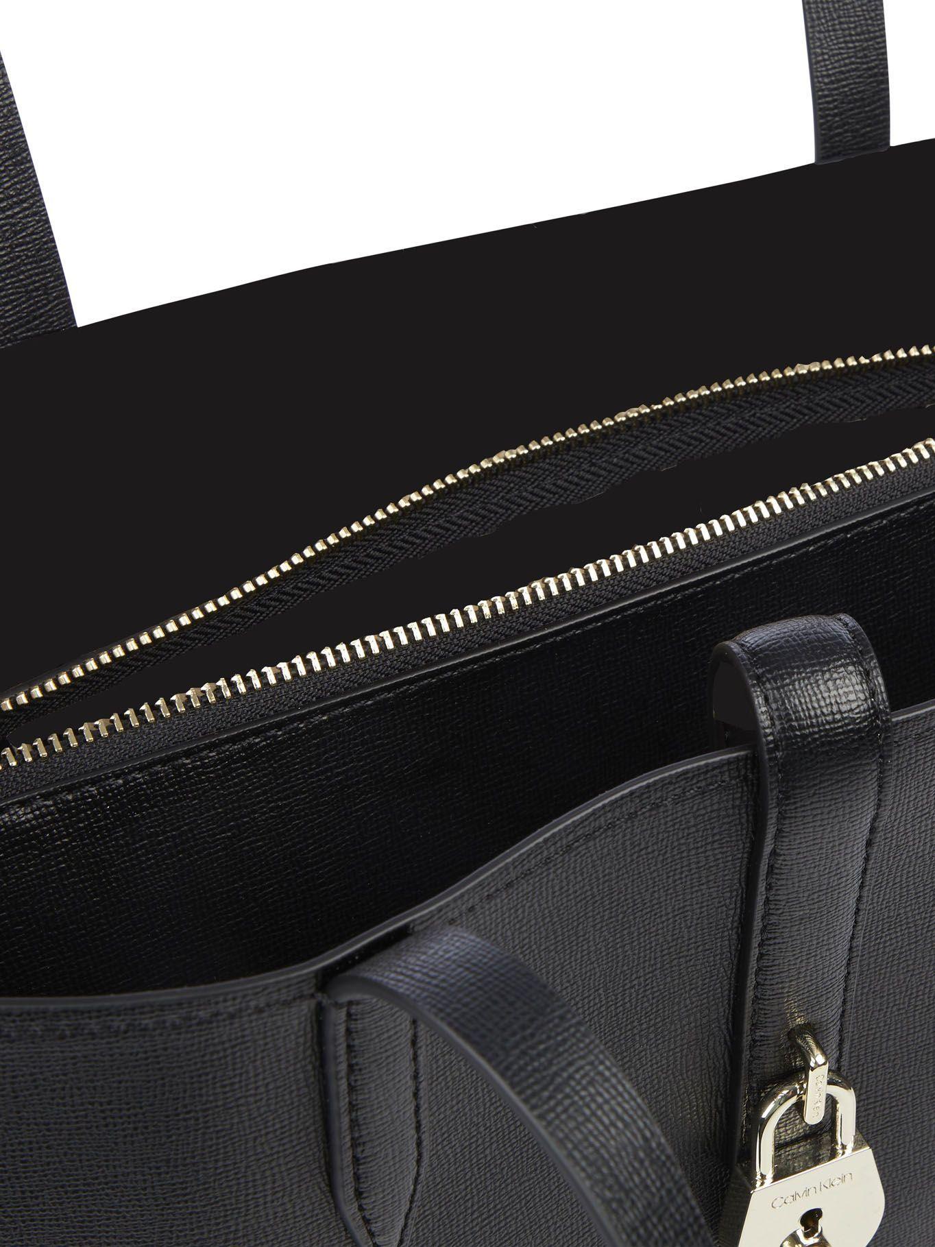 Cartera  Shopper Padlock Negro Calvin Klein Mujer-2