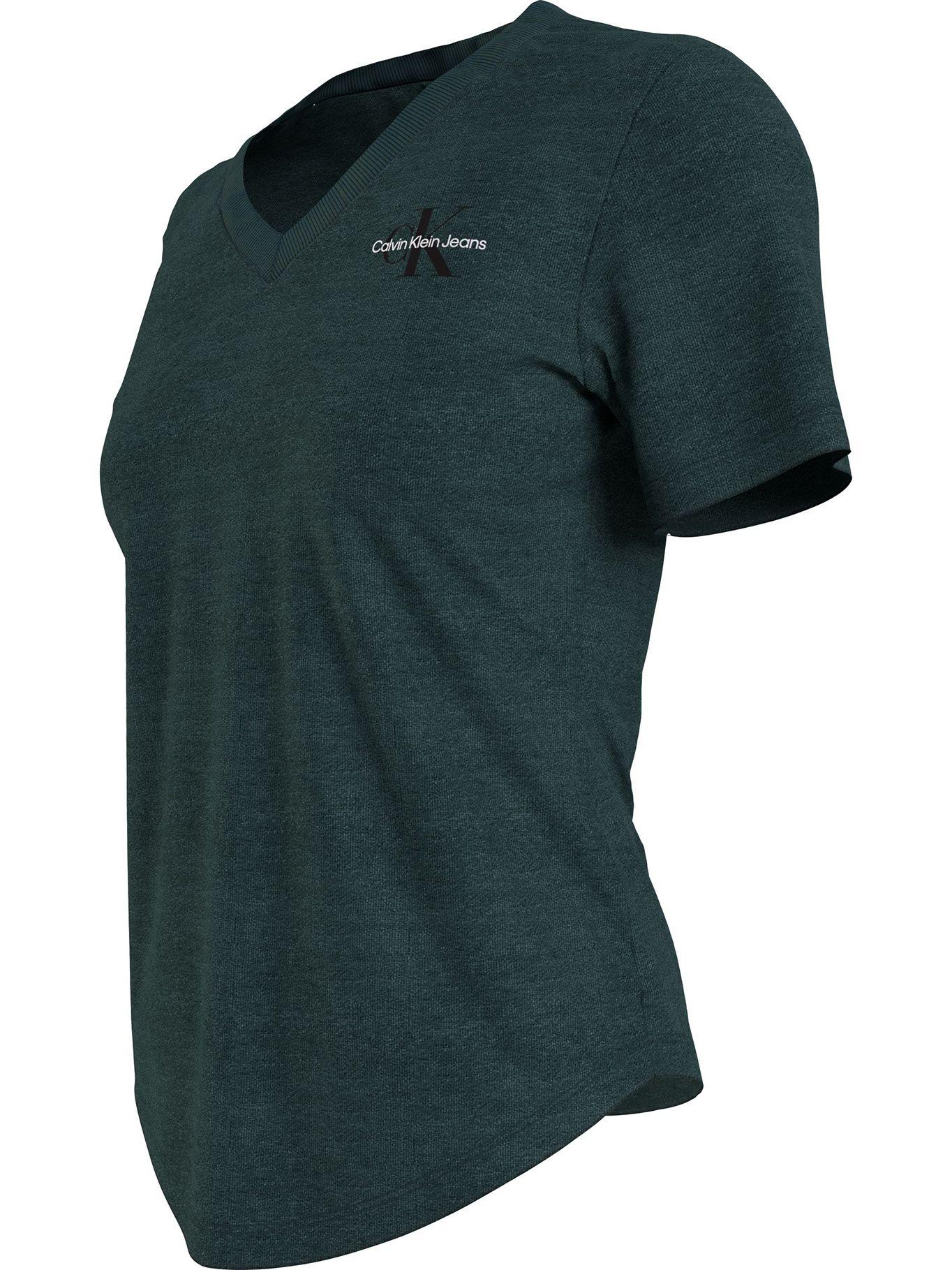 Polera Monogram Logo Slim Verde Calvin Klein-2