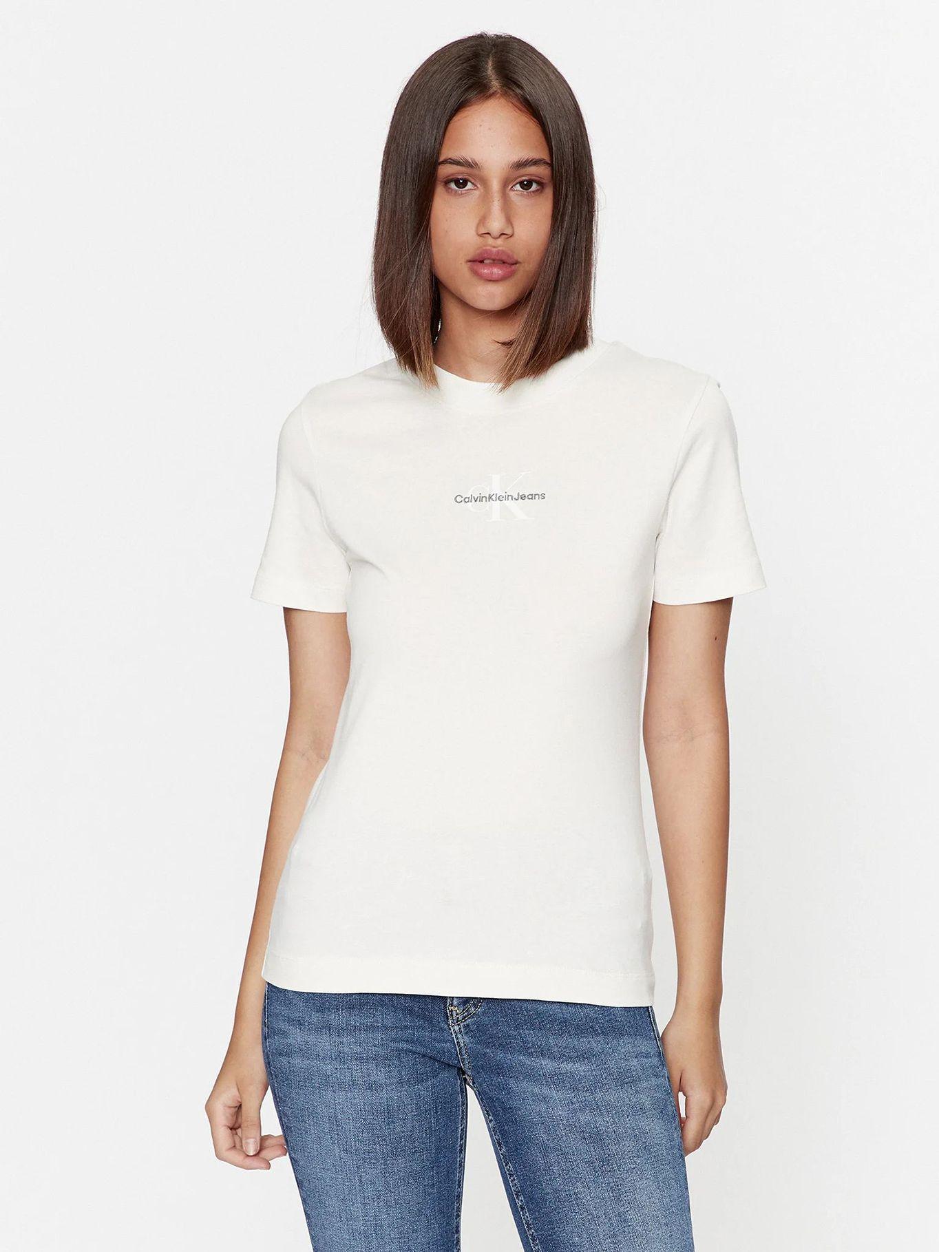 Polera Monologo Slim Fit Blanco-0