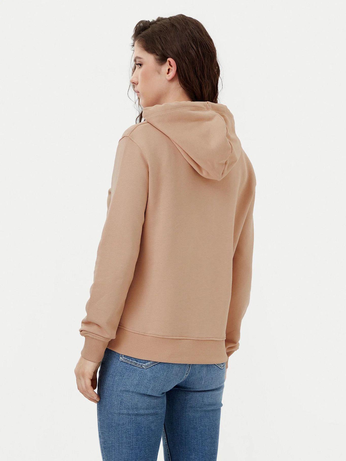 Polerón gorro regular mini tejido Beige Calvin Klein-2
