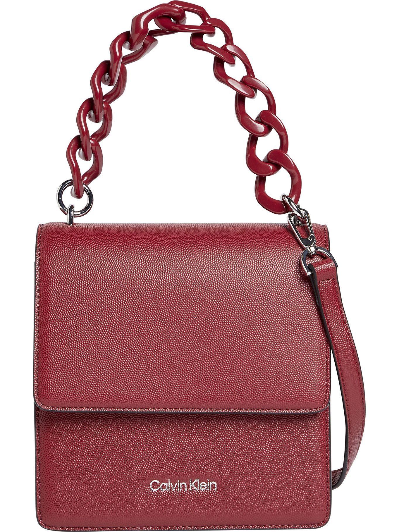 Cartera Shoulder Calvin Chain Burdeo Calvin Klein-0