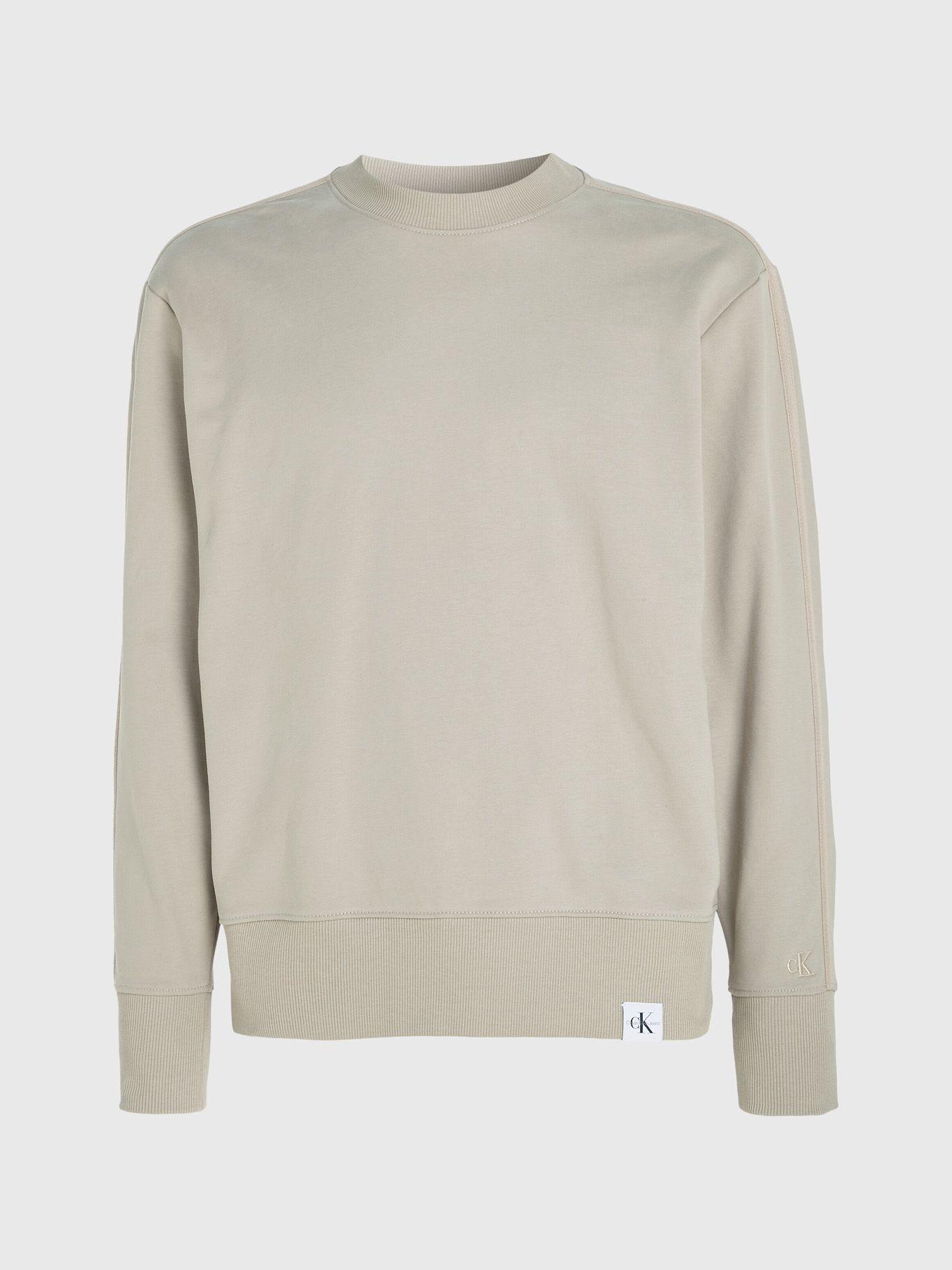 Polerón Woven Tab Beige Calvin Klein-4