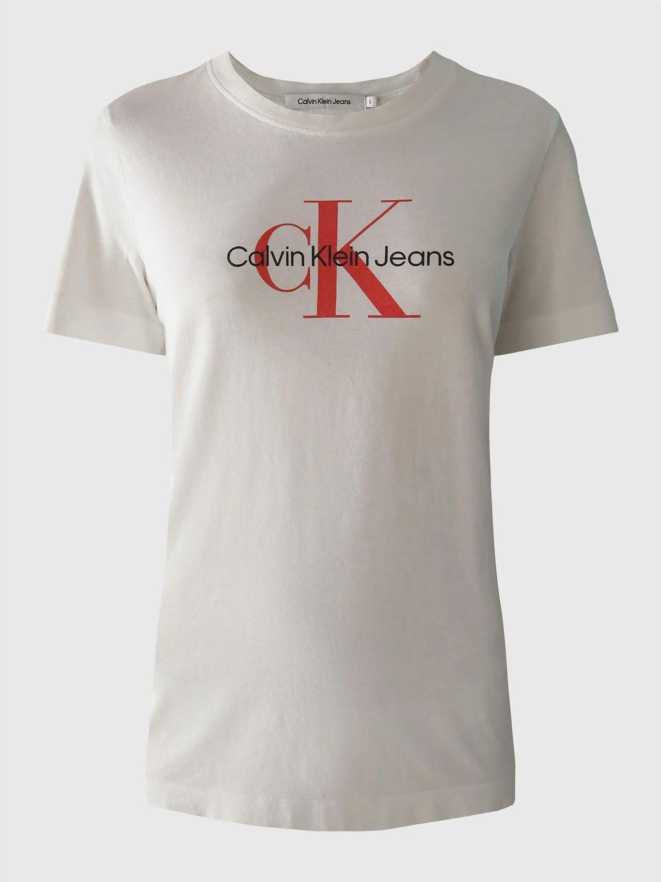 Polera Archival Monologo Regular Blanco Calvin Klein-4