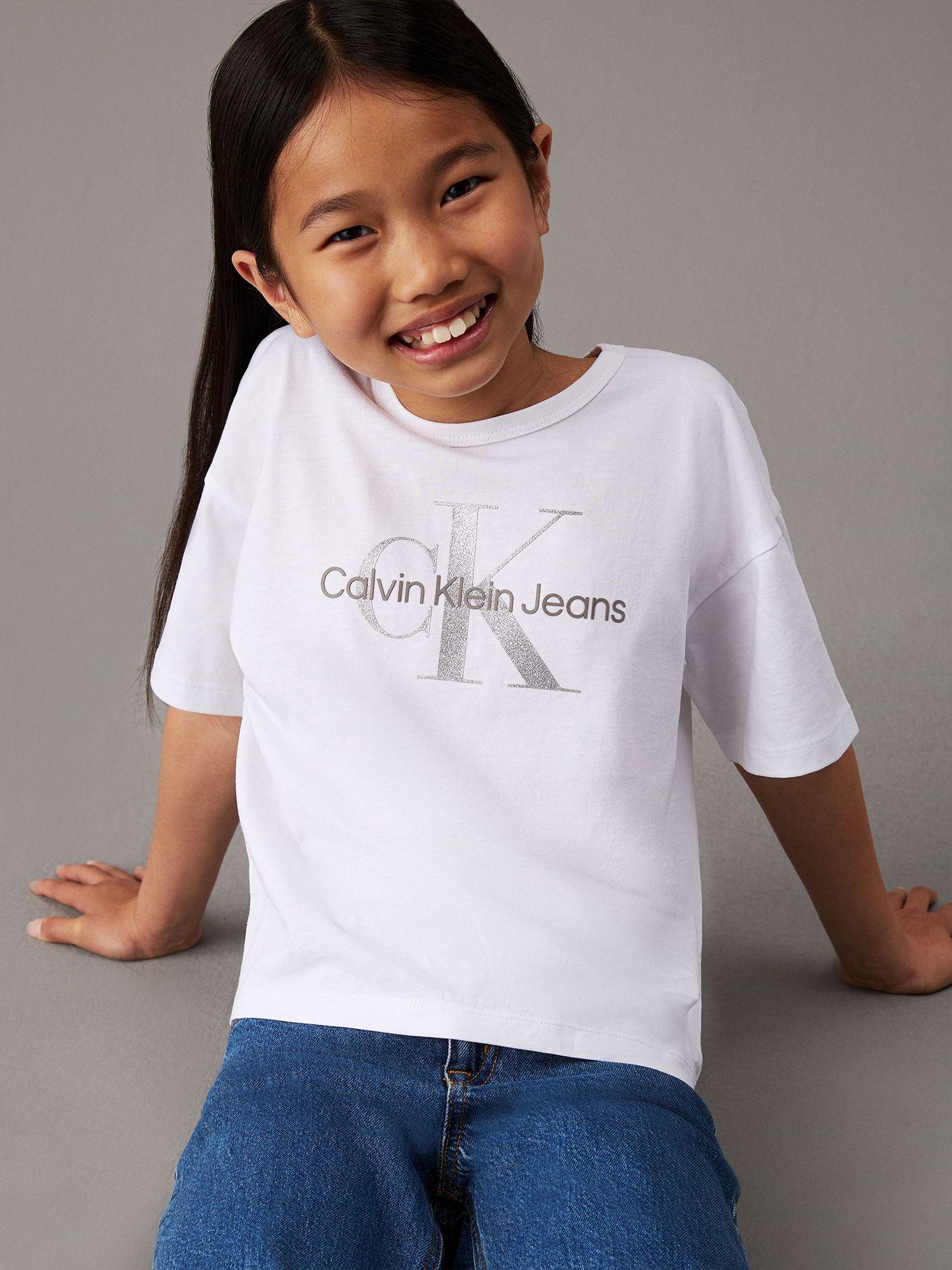 Polera holgada con logo Blanco Calvin Klein-3