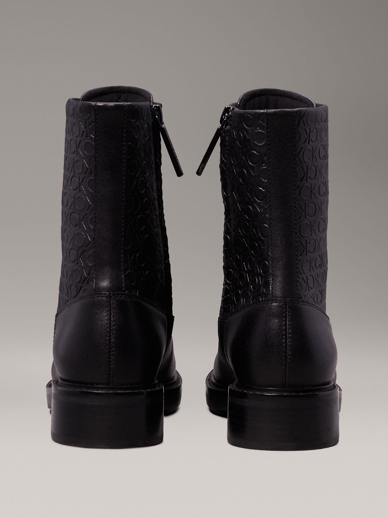Botas Flat Combat Negro Calvin Klein-1