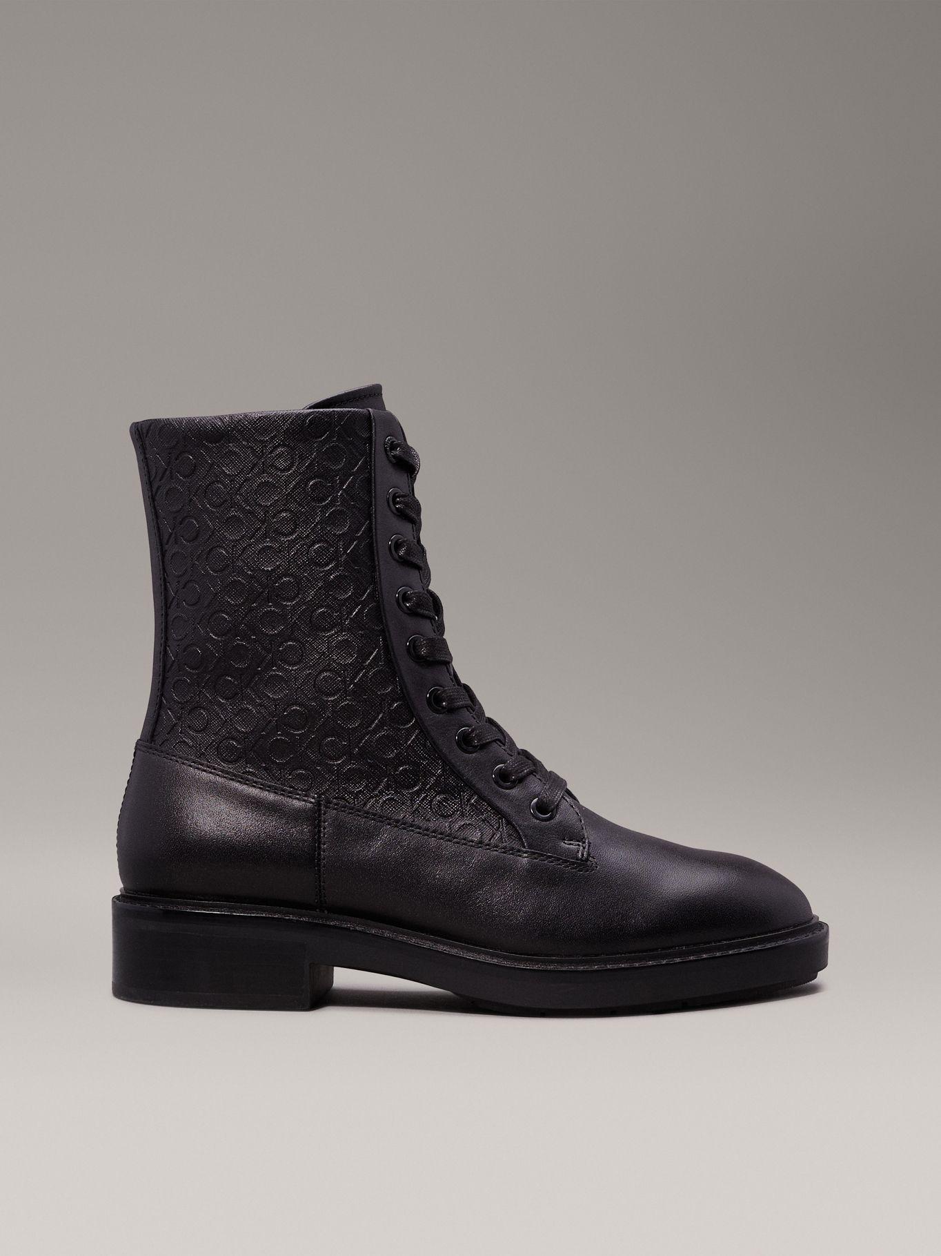 Botas Flat Combat Negro Calvin Klein-4