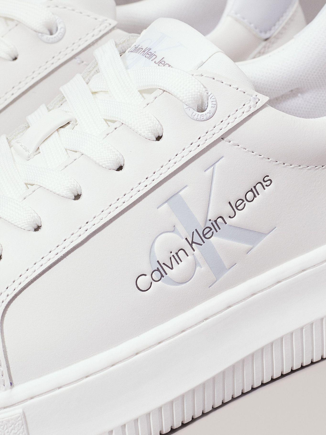 Zapatillas de Cuero Chunky Mono Blanco Calvin Klein-6