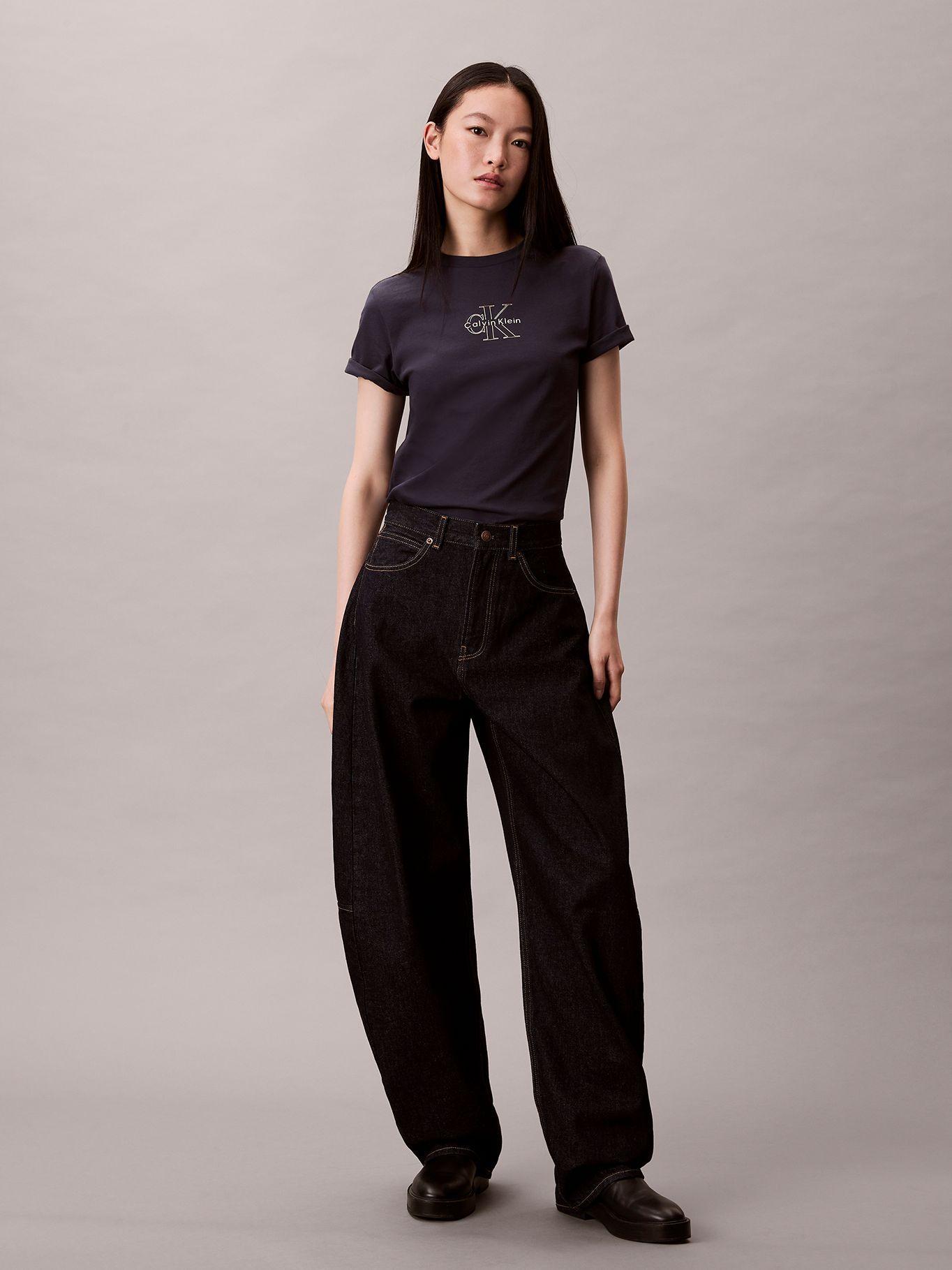 Polera Classic Foil Monologo Azul Calvin Klein-1