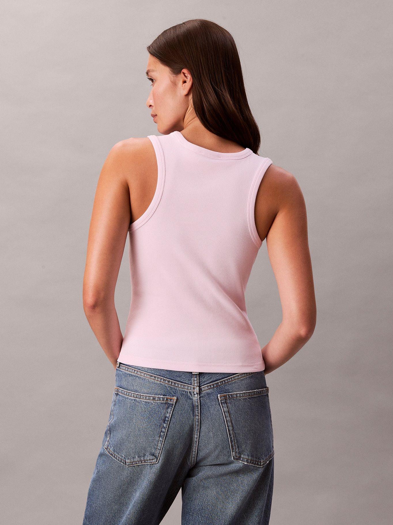 Polera Woven Label Rosado Calvin Klein-2