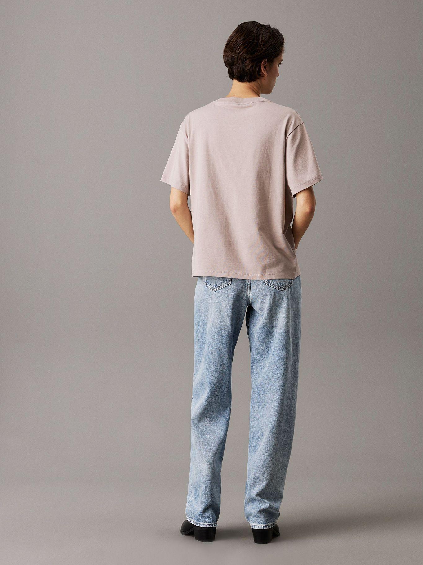 Polera holgada con monograma Gris Calvin Klein-2