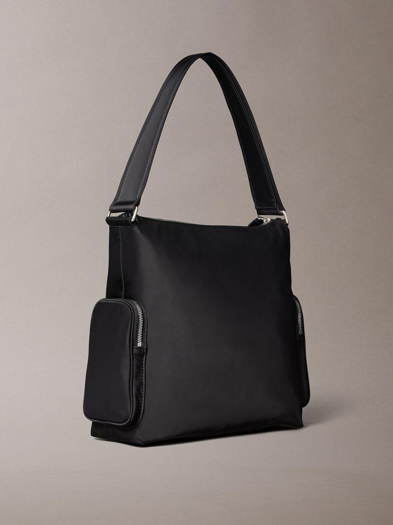 Cartera De Mano D Nailon Satén Suave Negro Calvin Klein-2