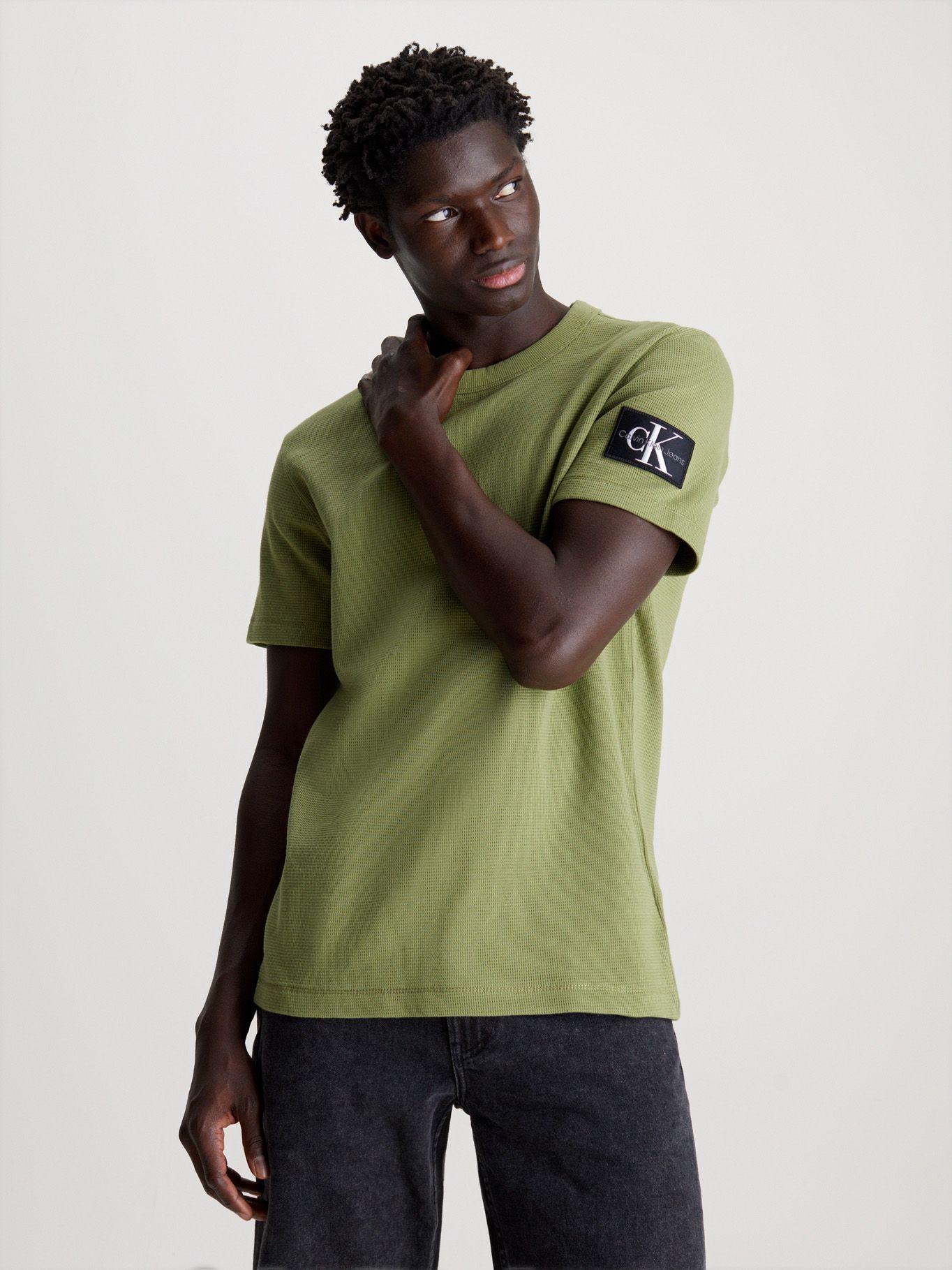 Polera Badge Waffle Verde Calvin Klein-0
