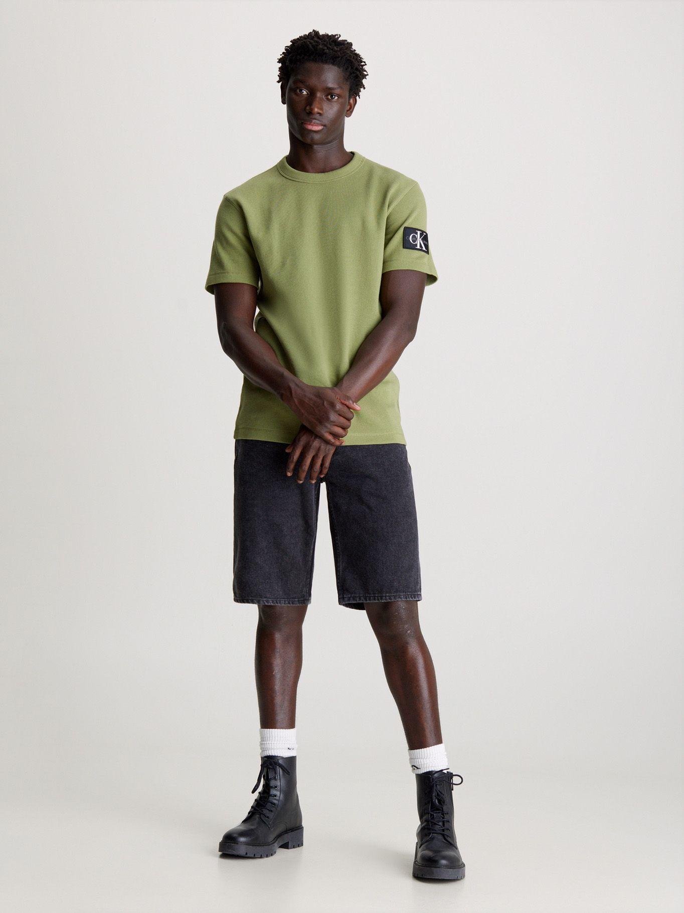 Polera Badge Waffle Verde Calvin Klein-1