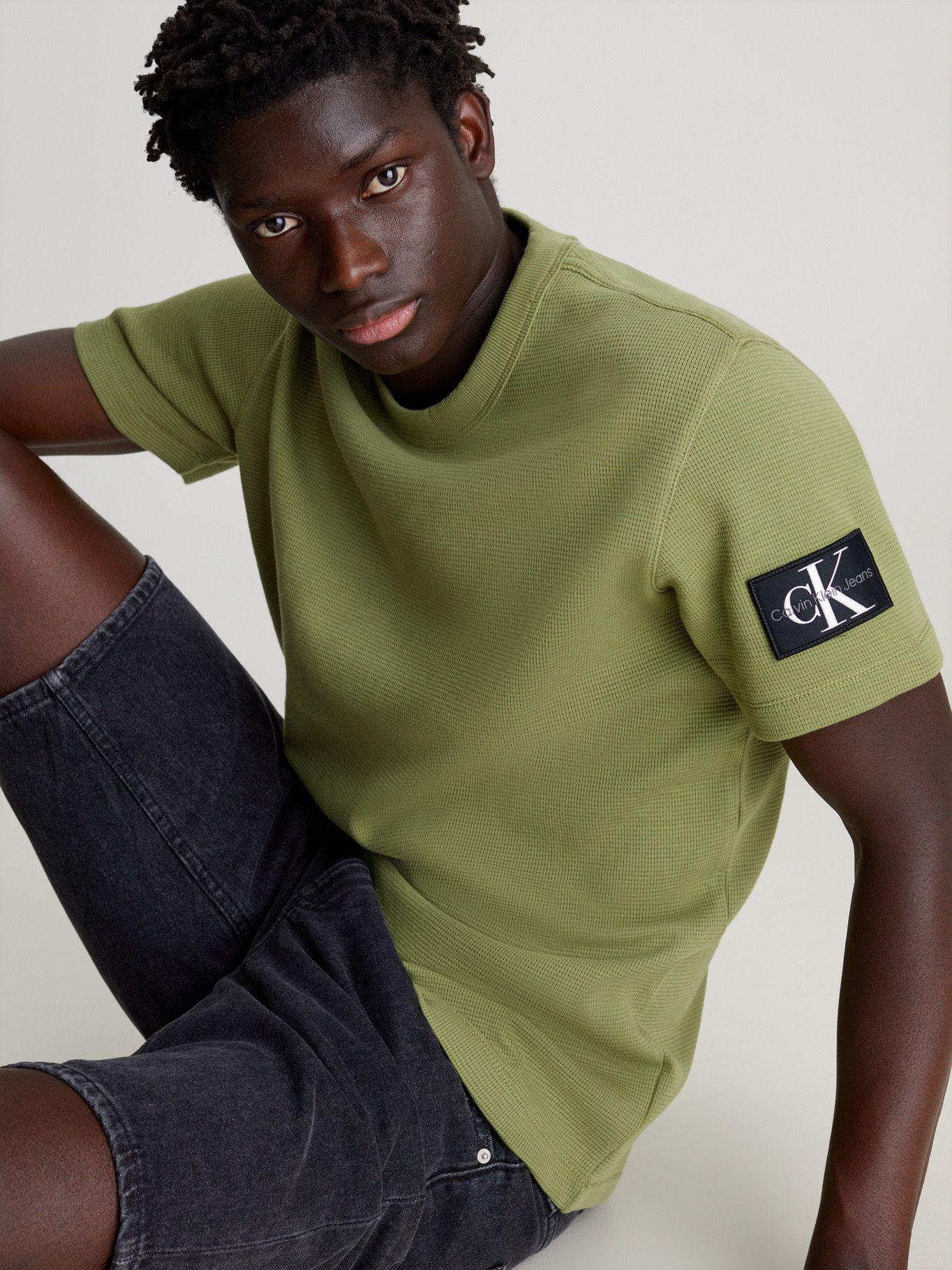 Polera Badge Waffle Verde Calvin Klein-3