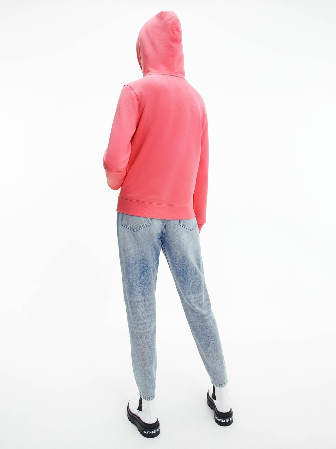 Hoodie Shrunken Institutional Rosa Calvin Klein-2
