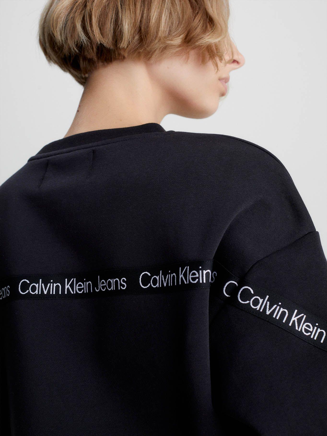 Sudadera Cropped con logo Negro Calvin Klein-3