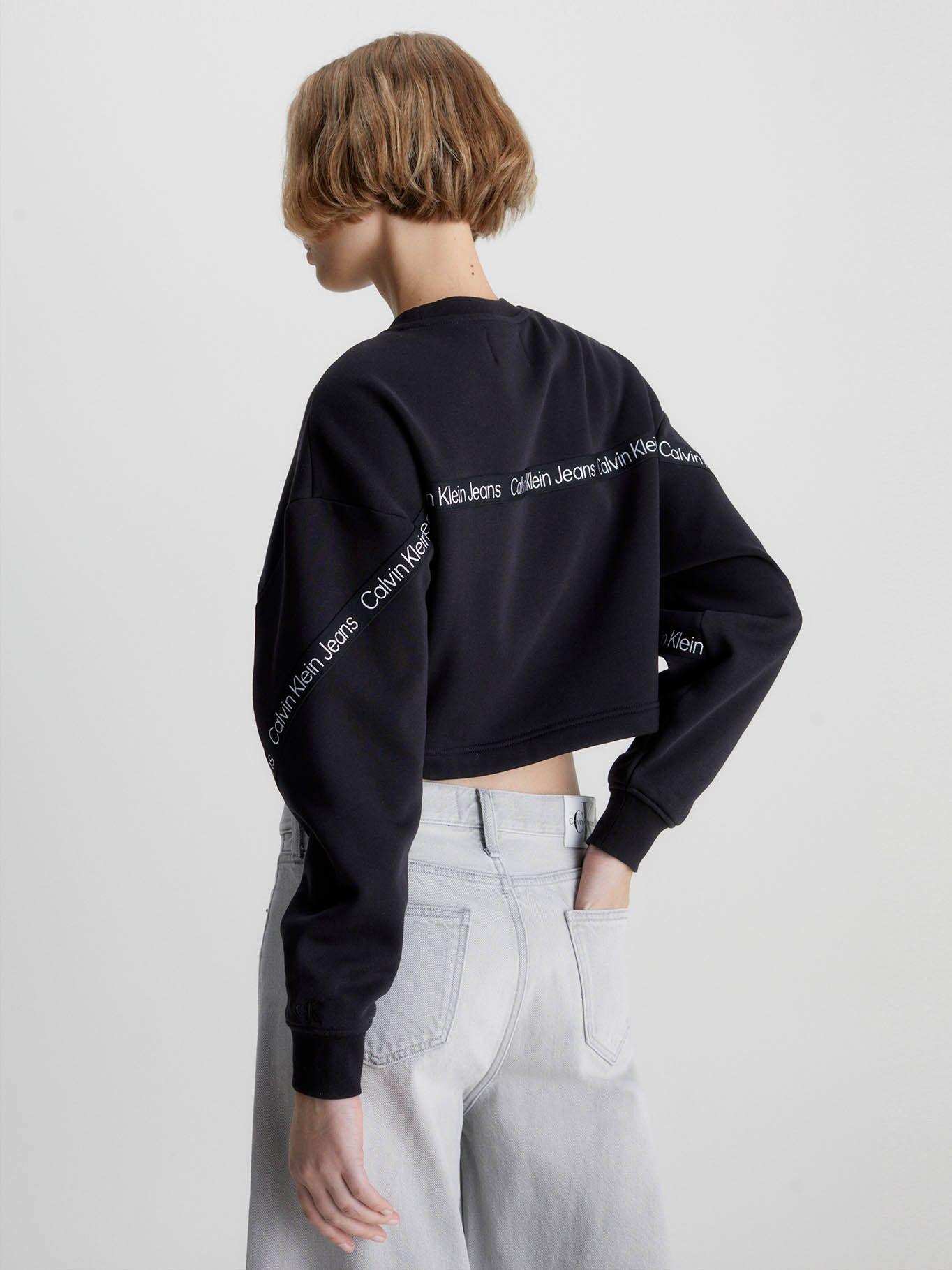 Sudadera Cropped con logo Negro Calvin Klein-2