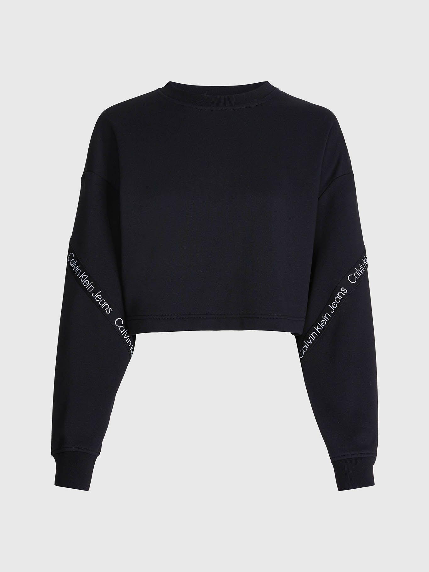 Sudadera Cropped con logo Negro Calvin Klein-5