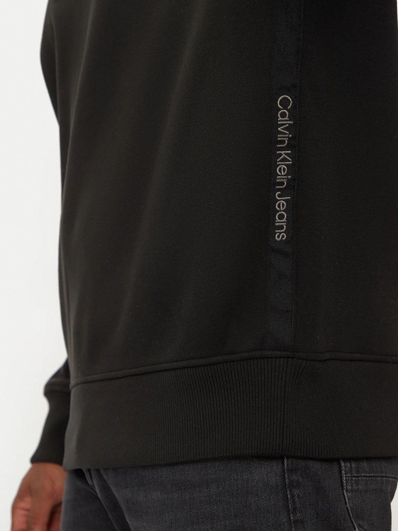 Polerón con gorro y logo tape Negro Calvin Klein-4