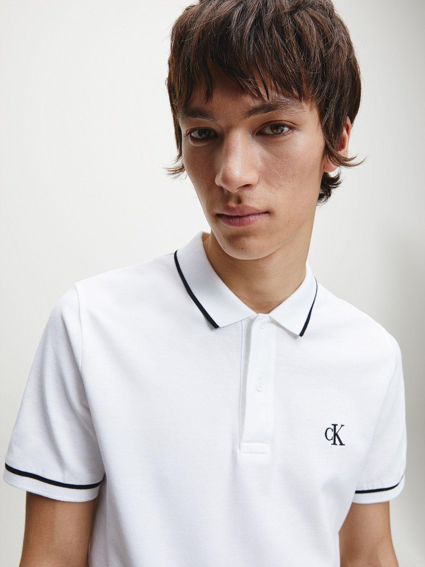 Polo Tipping Slim Blanco YAF Calvin Klein-3