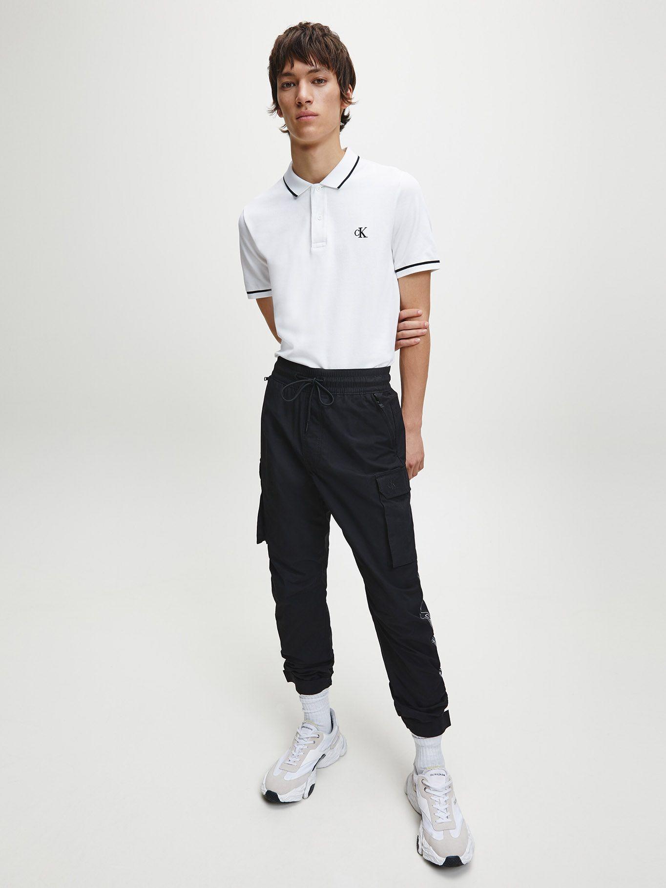 Polo Tipping Slim Blanco YAF Calvin Klein-1