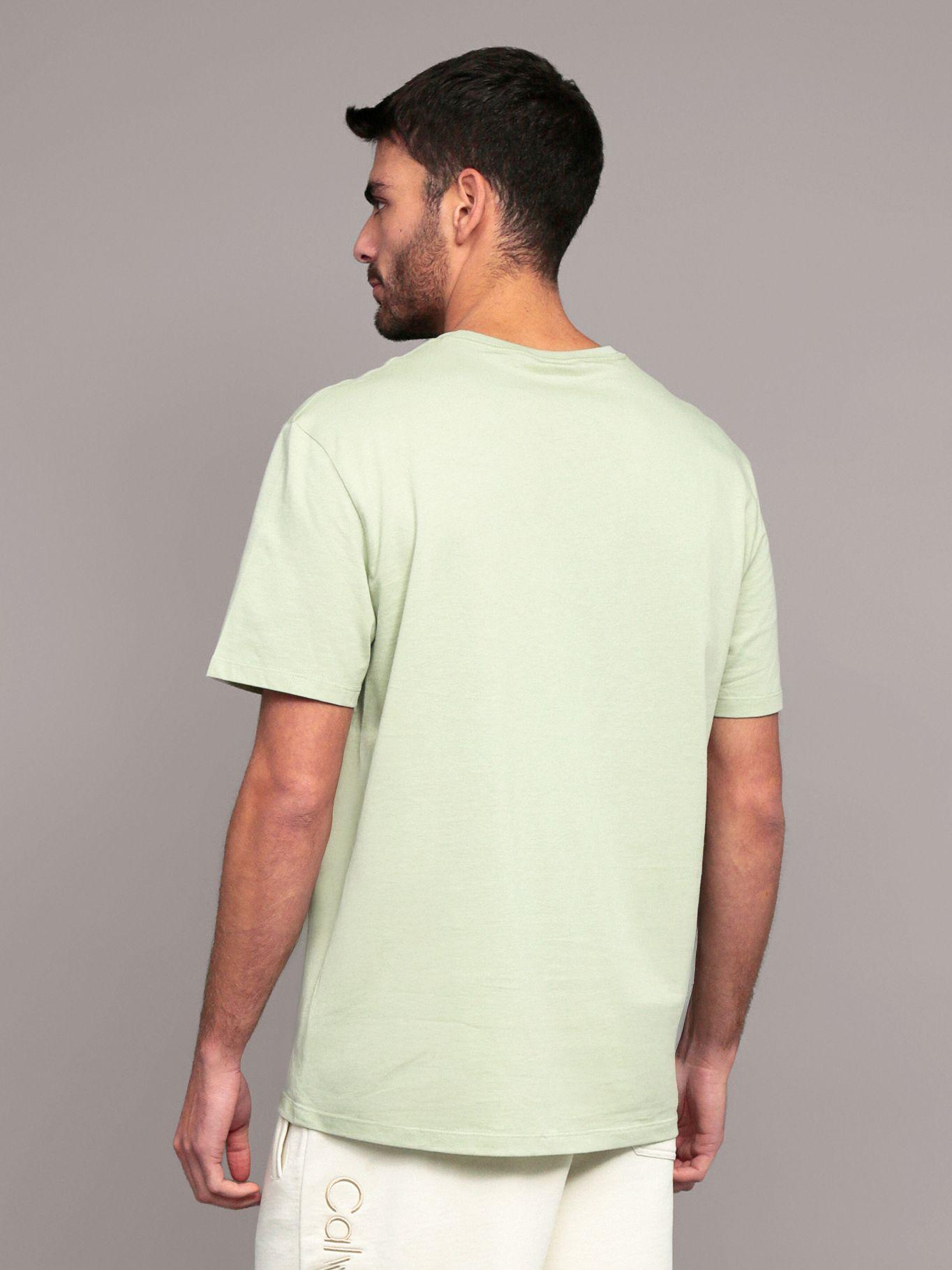 Polera Monograma Crew Verde Calvin Klein-3
