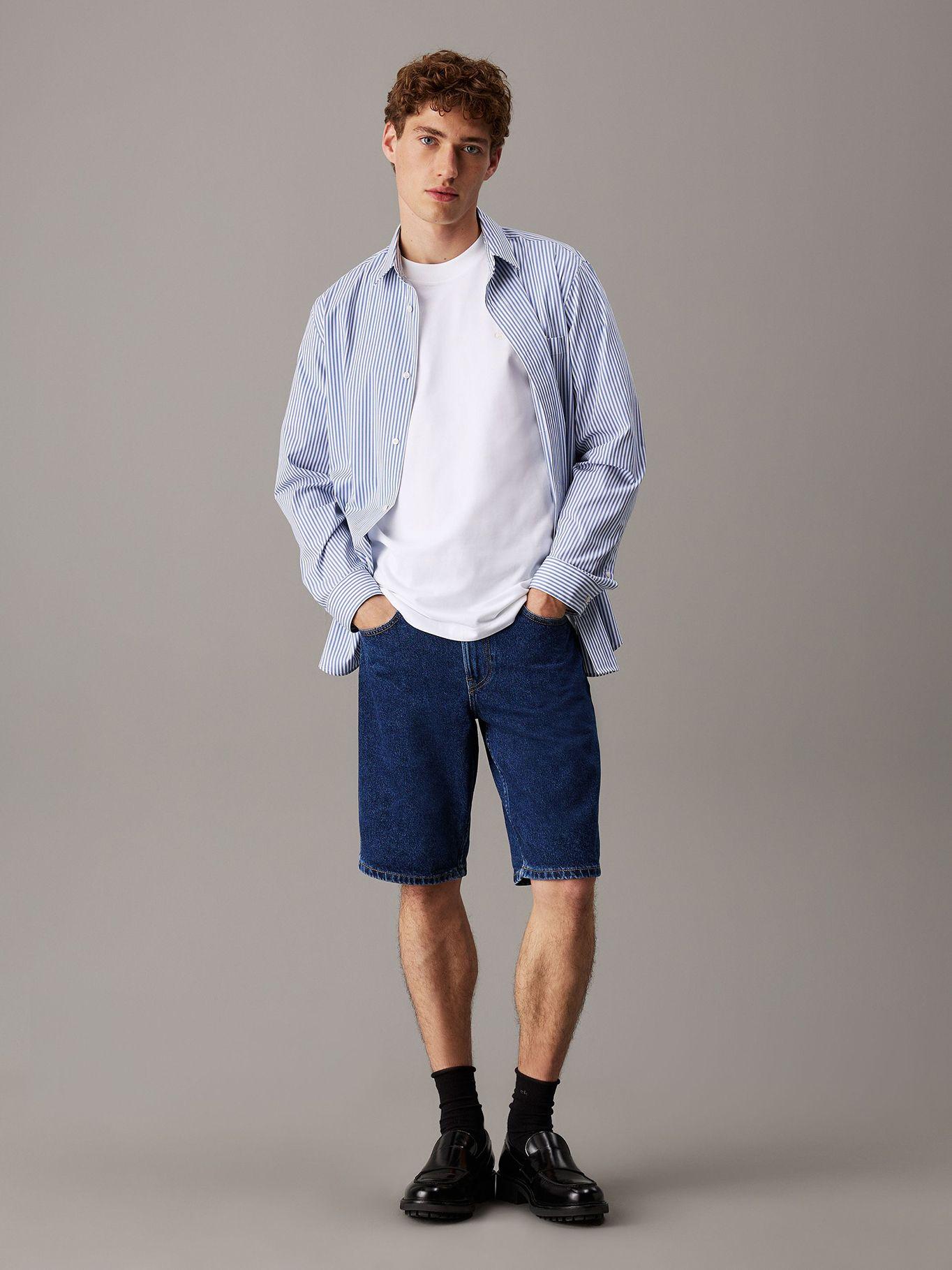 Polera regular punto pesado Blanco Calvin Klein-1