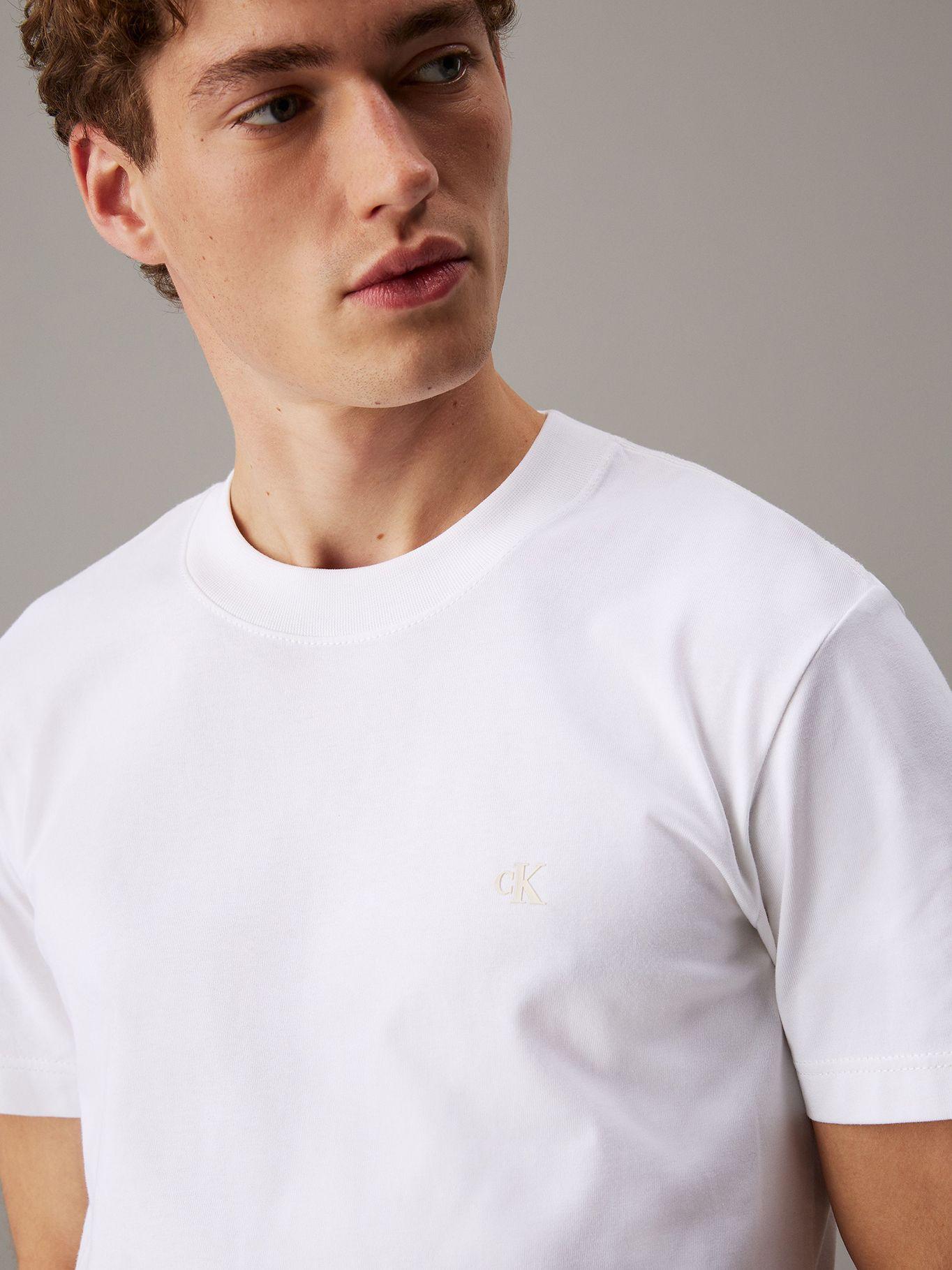 Polera regular punto pesado Blanco Calvin Klein-3