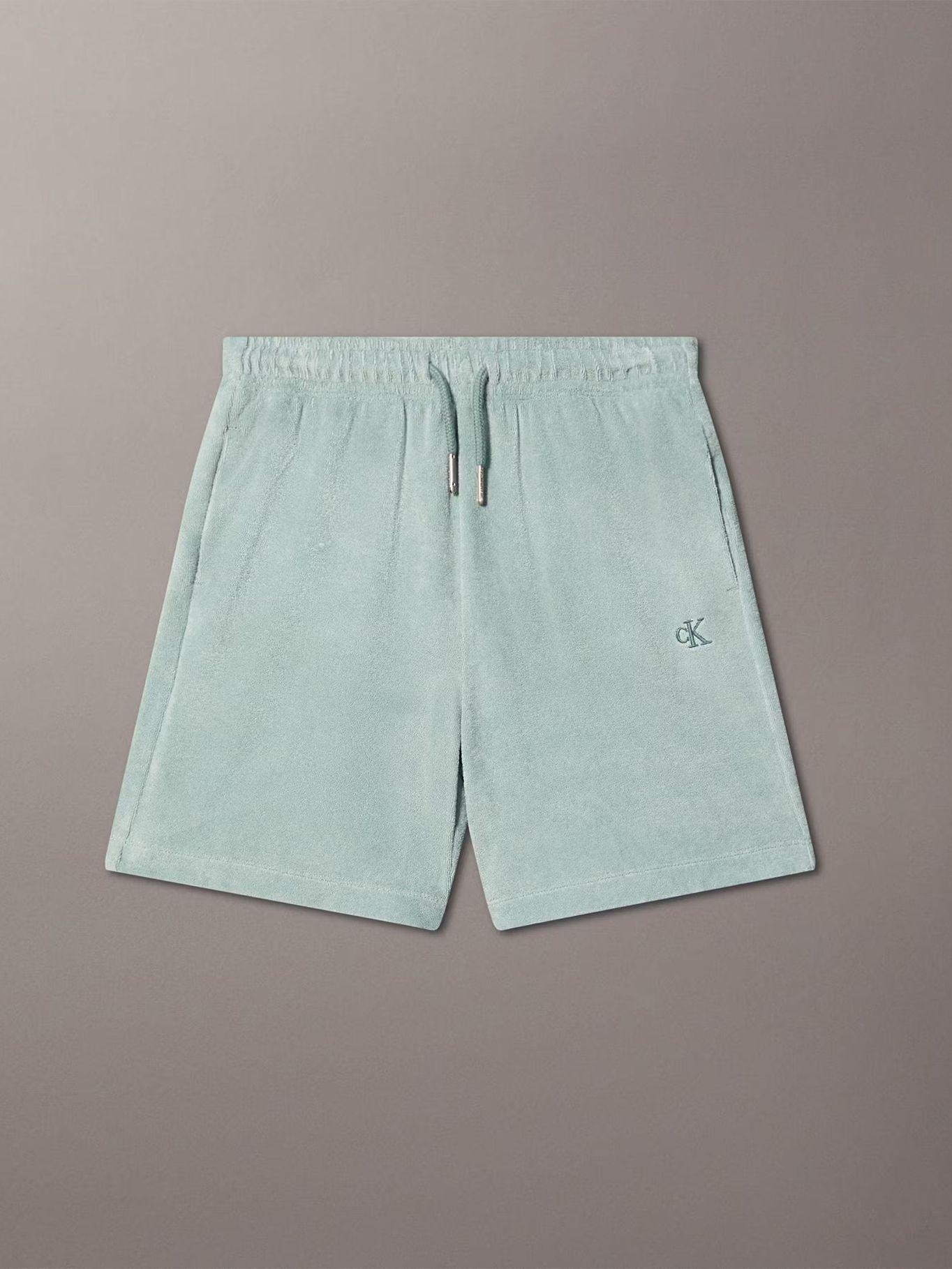 Short Niño Towelling Texture Verde Calvin Klein-0