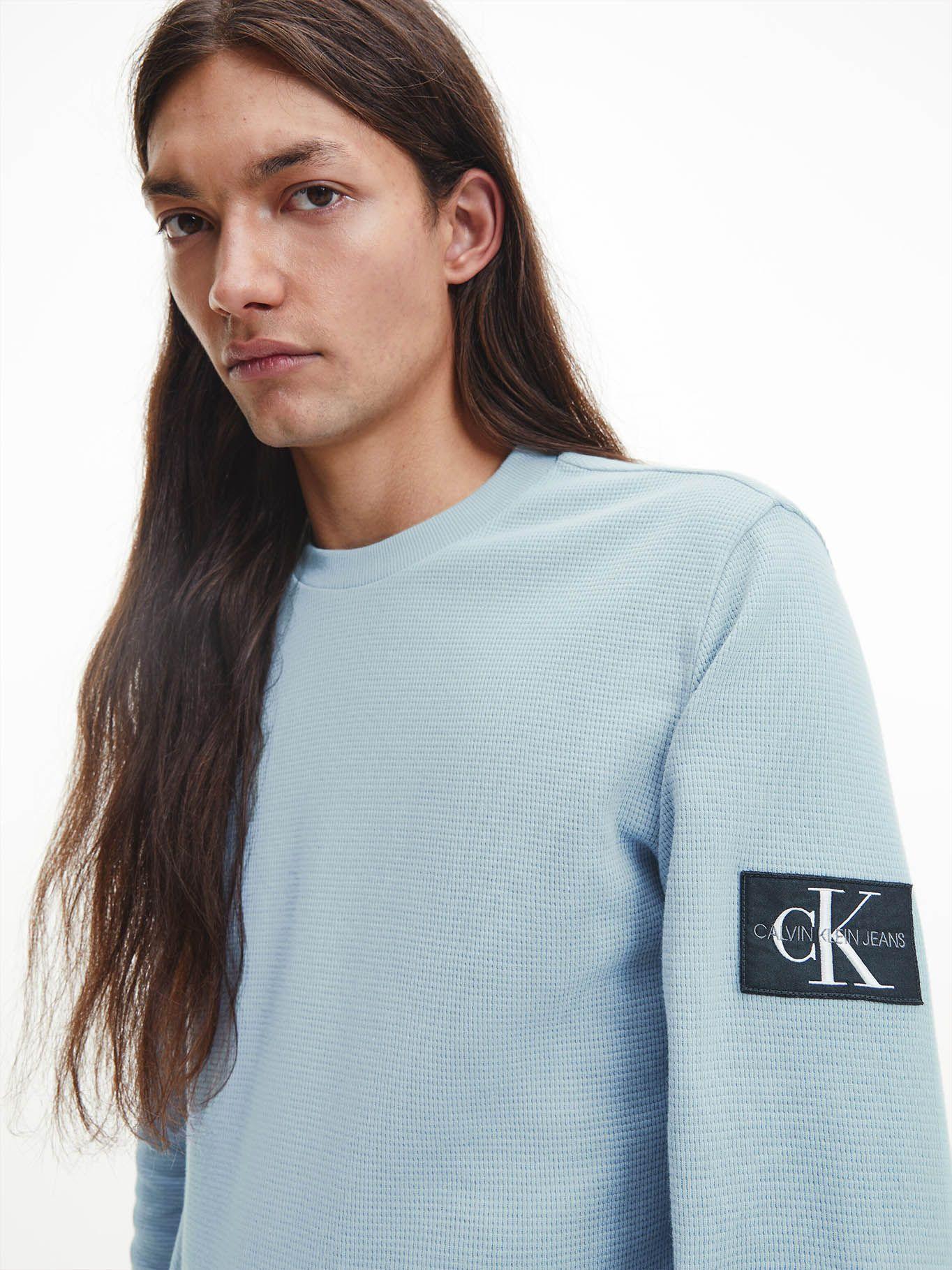 Camiseta de manga larga de algodón orgánico Celeste Calvin Klein-3