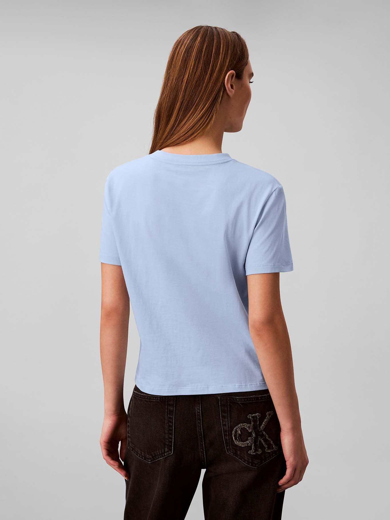 Polera Clásica con Monograma Celeste Calvin Klein-2