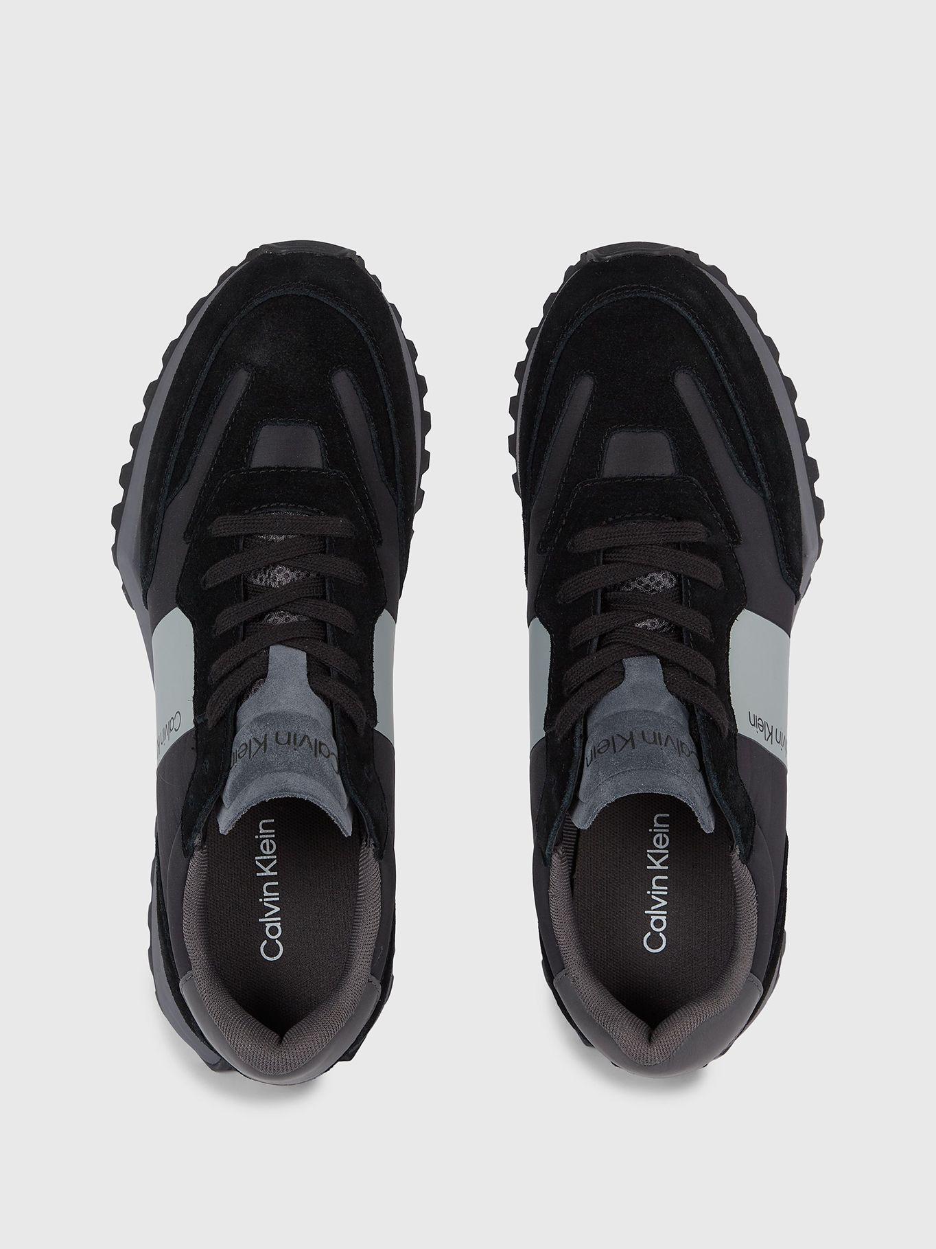 Zapatilla de Cuero Low Top Up Mix Negro Calvin Klein-2