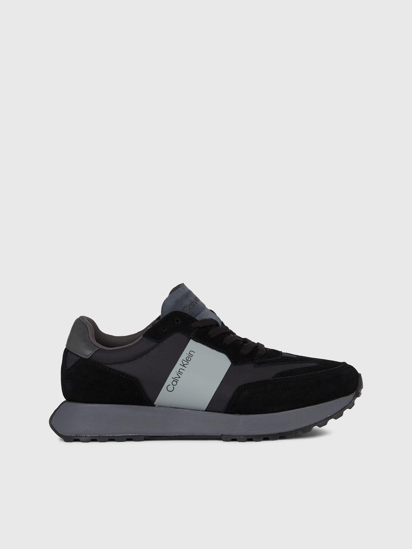 Zapatilla de Cuero Low Top Up Mix Negro Calvin Klein-4
