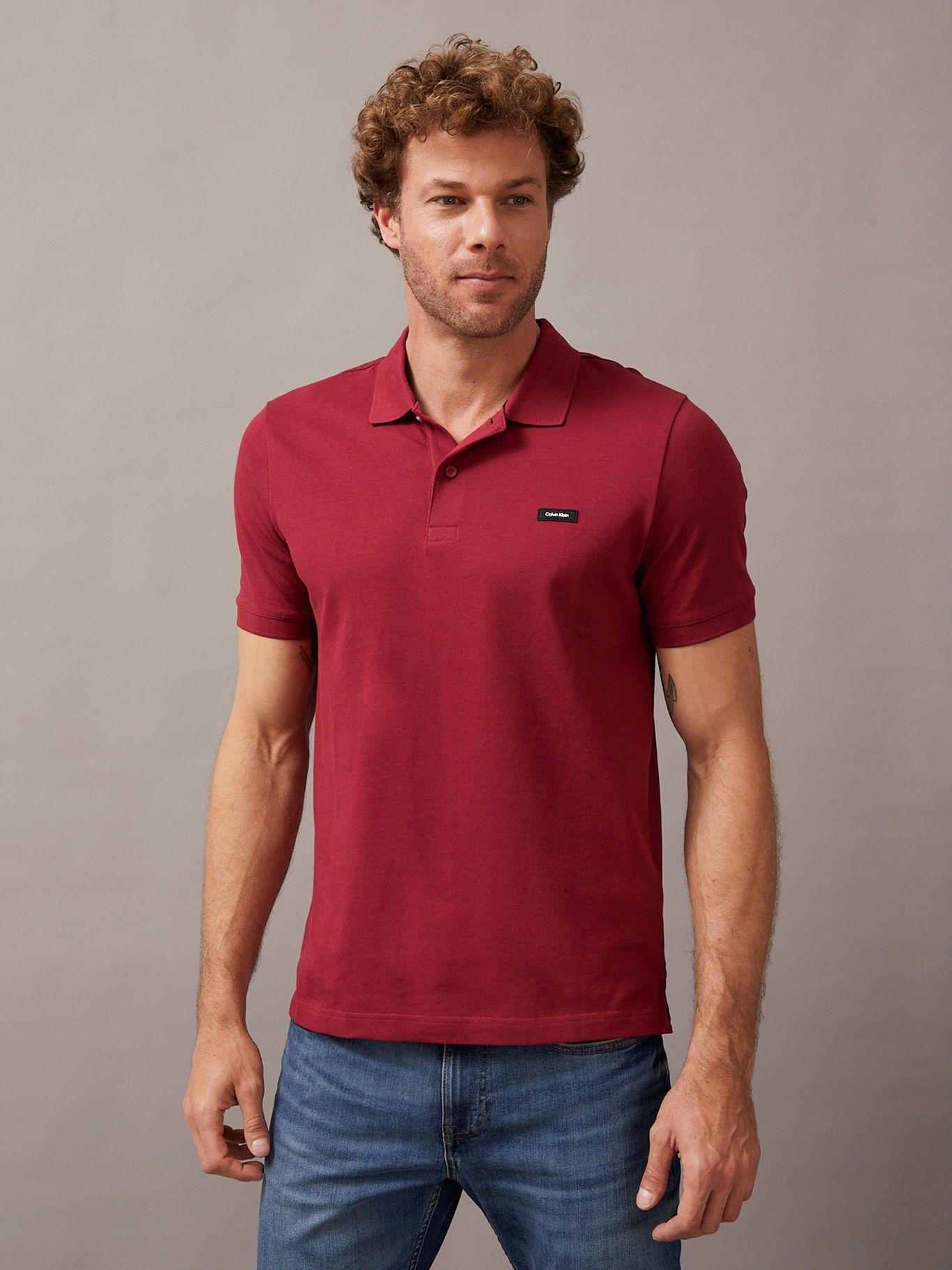 Polo Stretch Hombre Slim Rojo Calvin Klein-0