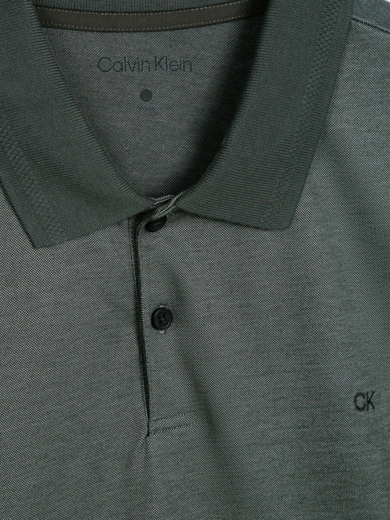 Polo Jacquard con Micro Logo Gris Calvin Klein-4