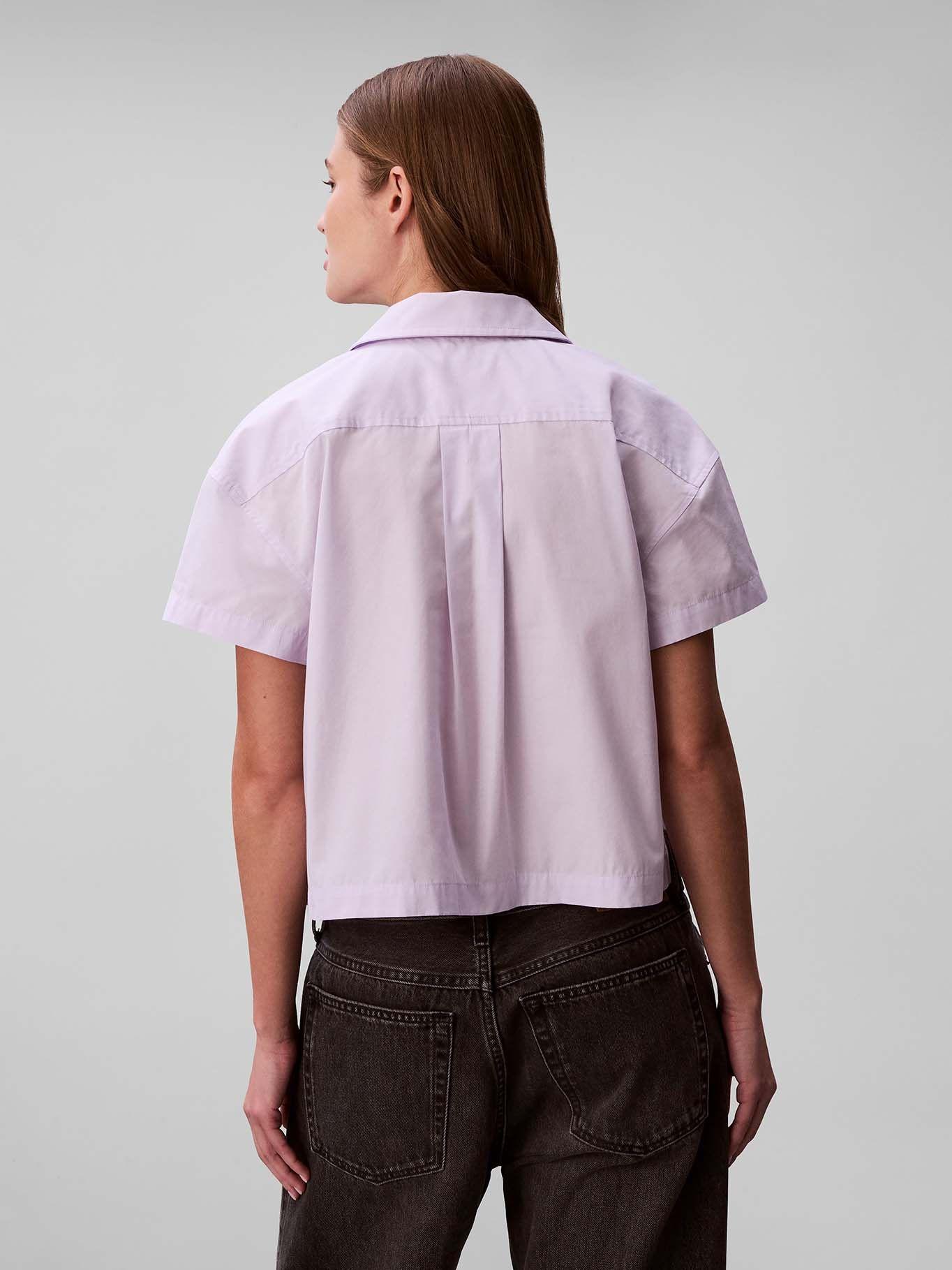 Camisa Boxy de Popelina Lila Calvin Klein-2