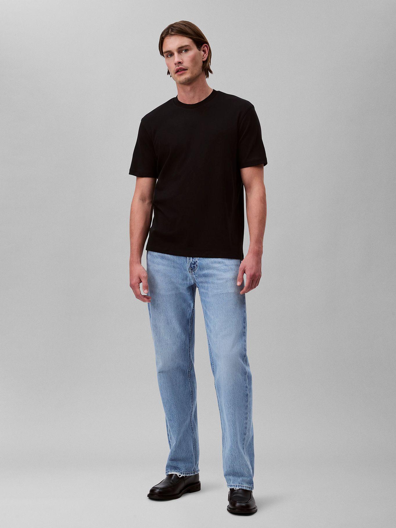 Polera Algodón Supima Cuello Redondo Negro Calvin Klein-1