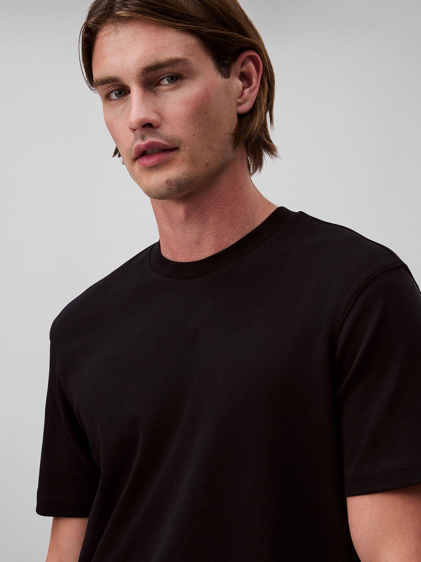 Polera Algodón Supima Cuello Redondo Negro Calvin Klein-3