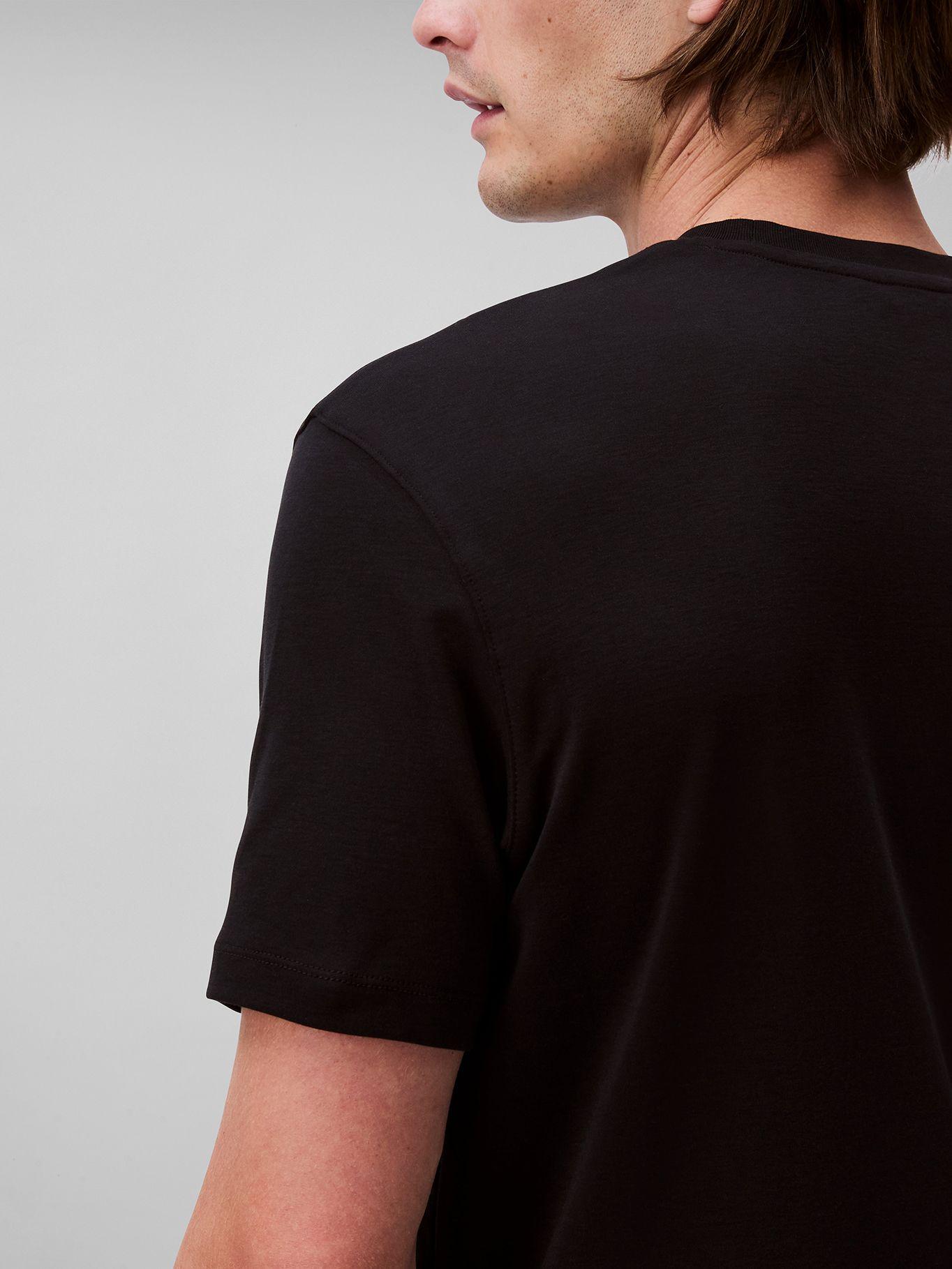 Polera Algodón Supima Cuello Redondo Negro Calvin Klein-4