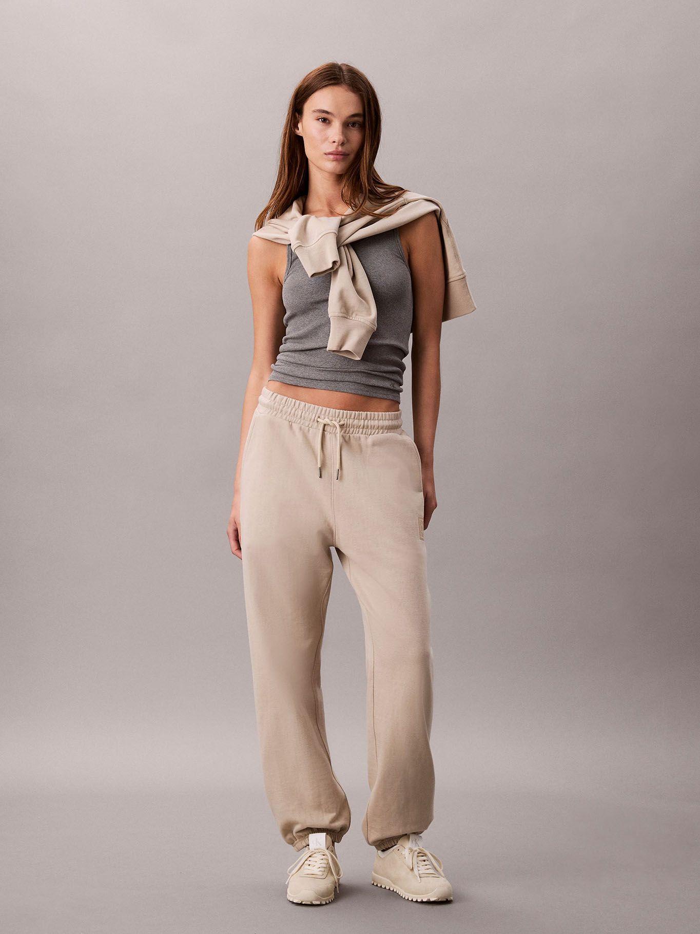 Pantalón De Chándal Holgado Beige Calvin Klein-0