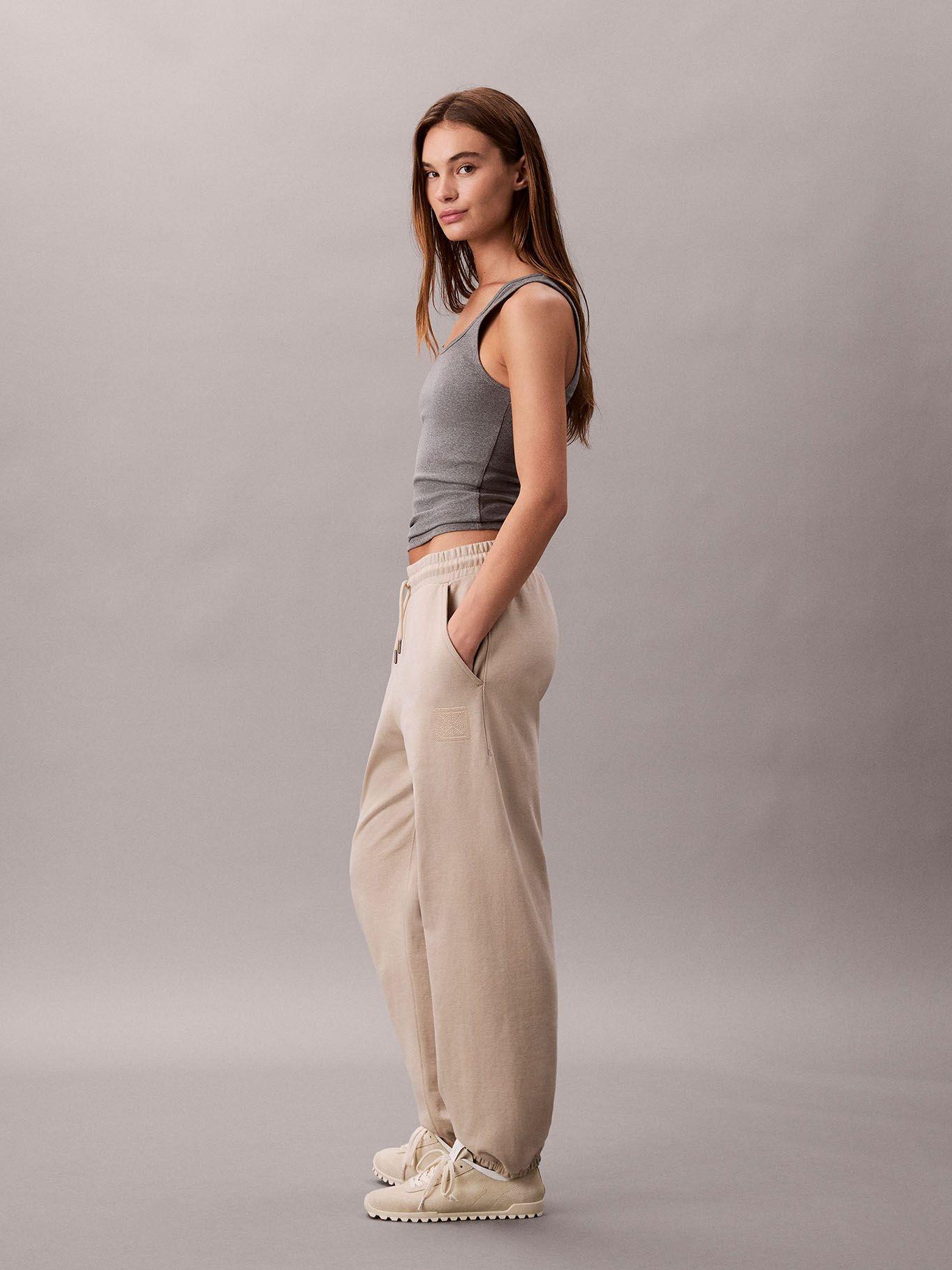 Pantalón De Chándal Holgado Beige Calvin Klein-3