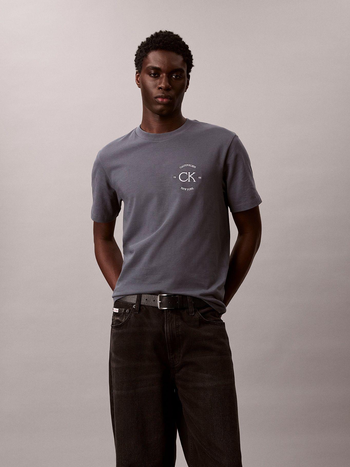Polera con Estampado Gráfico Gris Calvin Klein-0