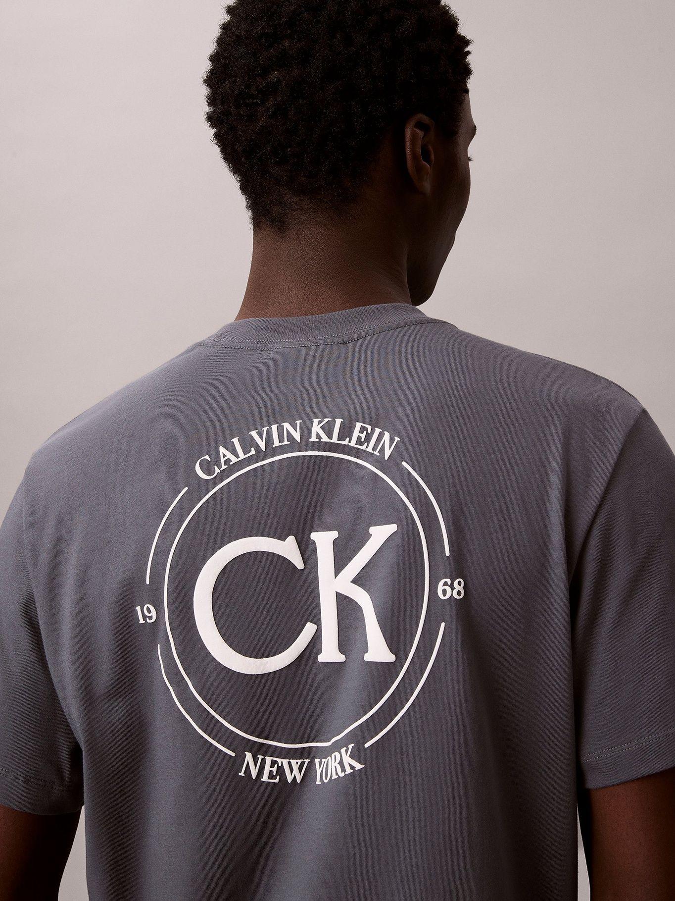 Polera con Estampado Gráfico Gris Calvin Klein-4