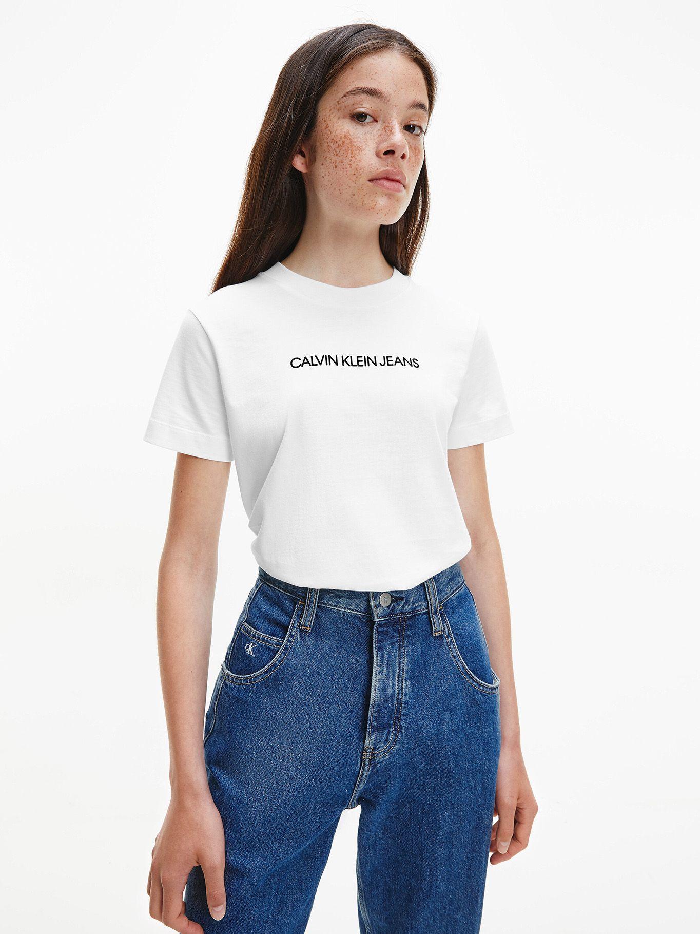 Polera Shrunken Blanco 251 Calvin Klein-0